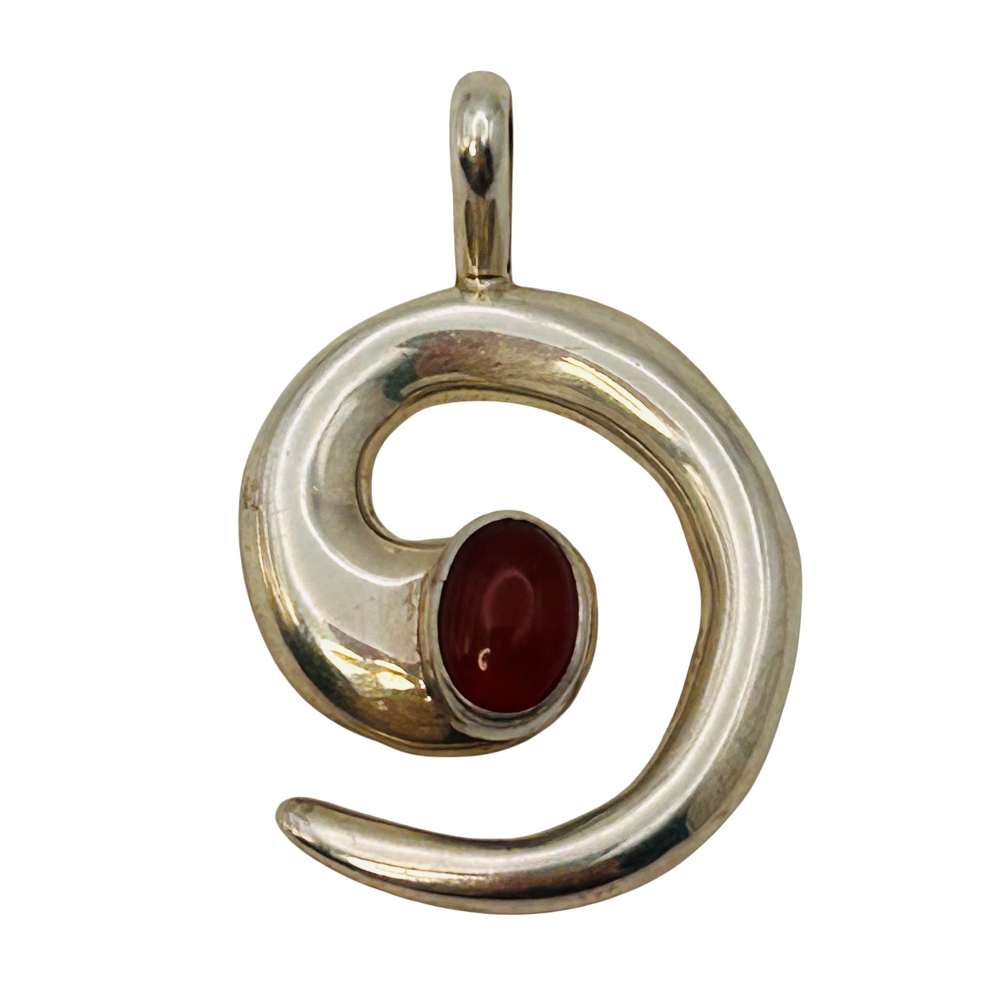 Lowell Draper Navajo Sterling Carnelian Pendant