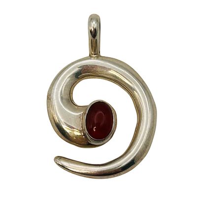 Lowell Draper Navajo Sterling Carnelian Pendant. Lowell Draper Navajo sterling Carnelian Pendant 