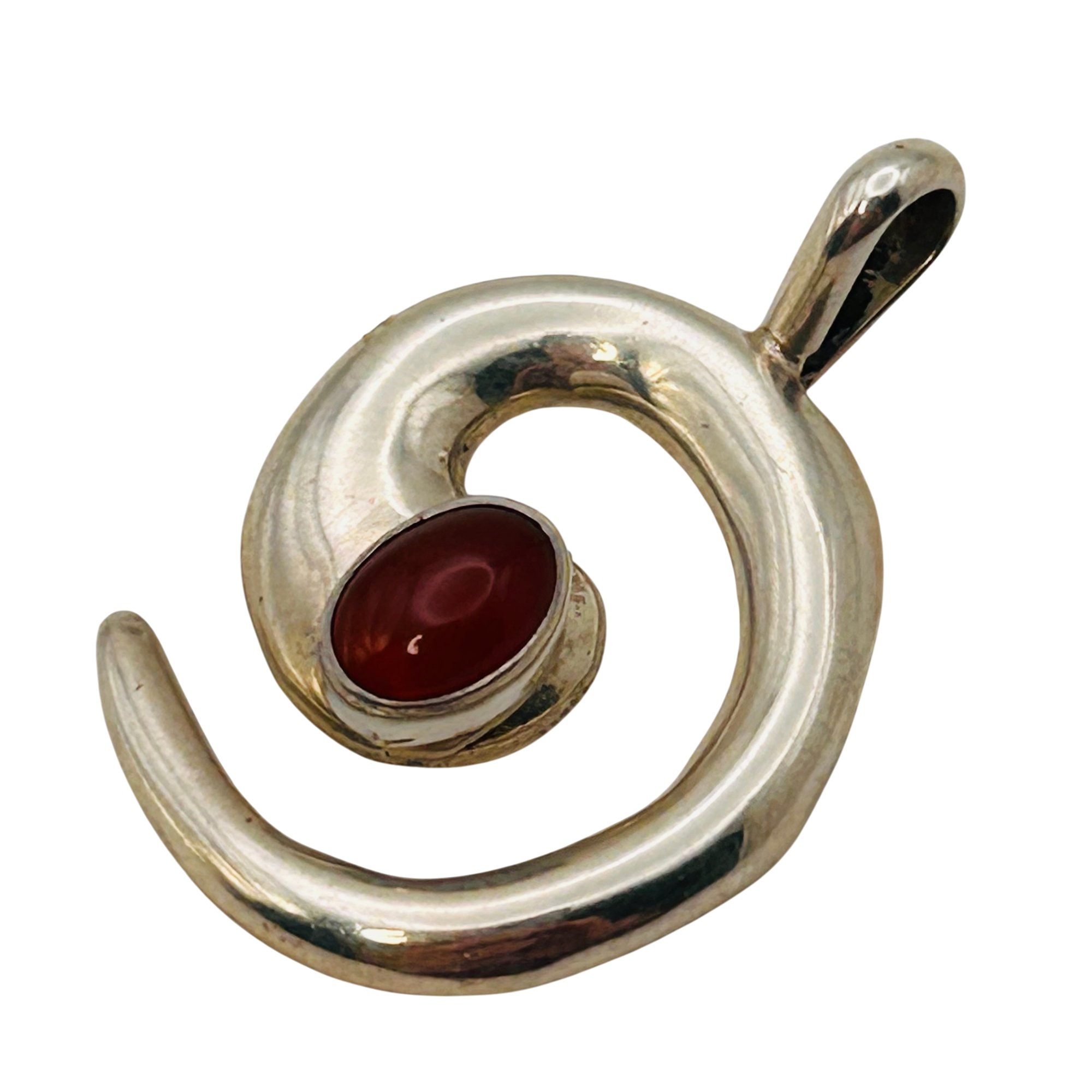 Lowell Draper Navajo Sterling Carnelian Pendant
