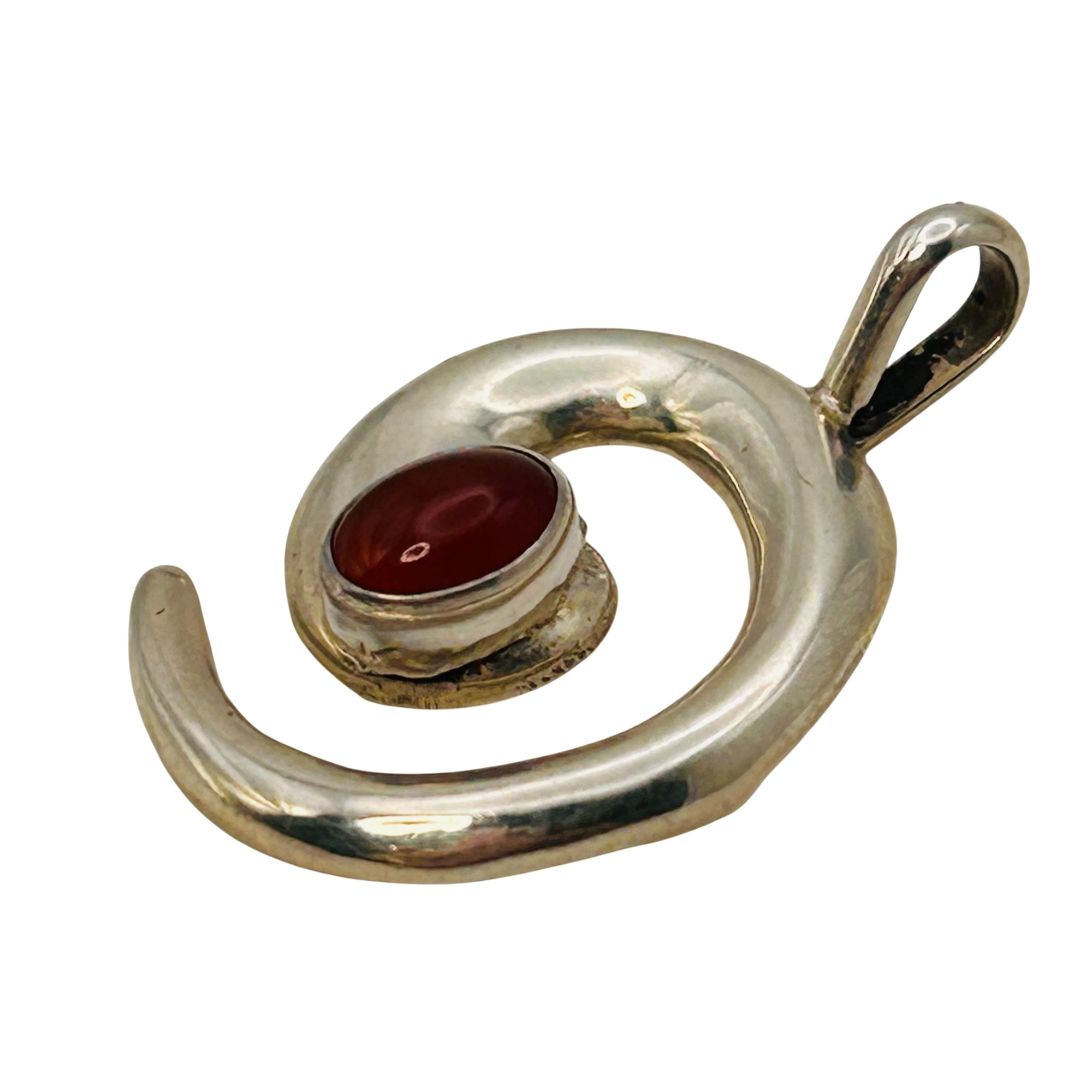 Lowell Draper Navajo Sterling Carnelian Pendant