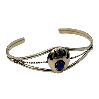 Navajo Sterling Lapis Lazuli Bear Claw Cuff. Navajo Sterling Lapis Lazuli Bear claw cuff 