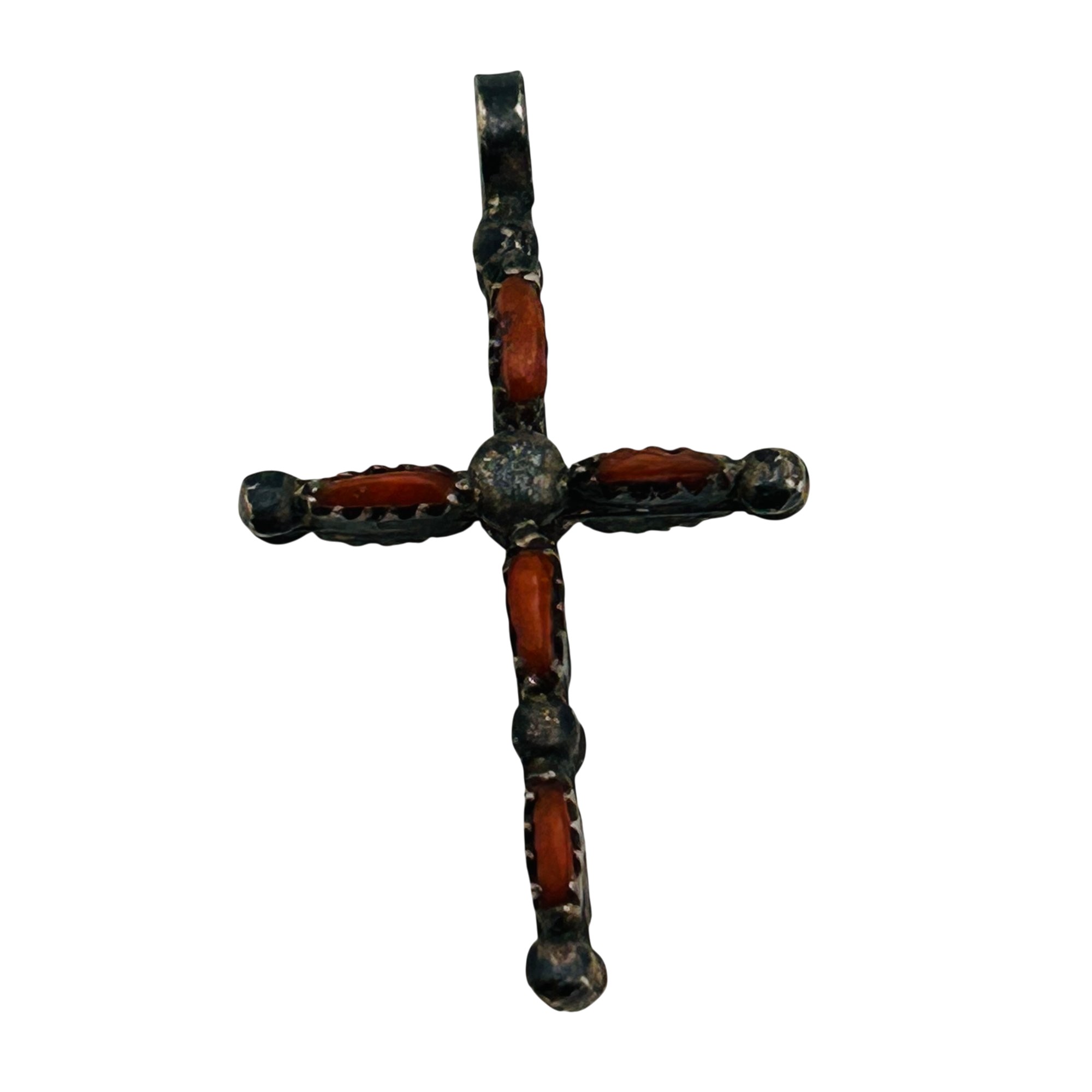 Vintage Zuni Sterling Needle Point Two-sided Pendant