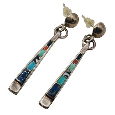 Native Sterling Multi-stone Earrings. Native sterling multi-stone earrings 4.9g | turquoise 