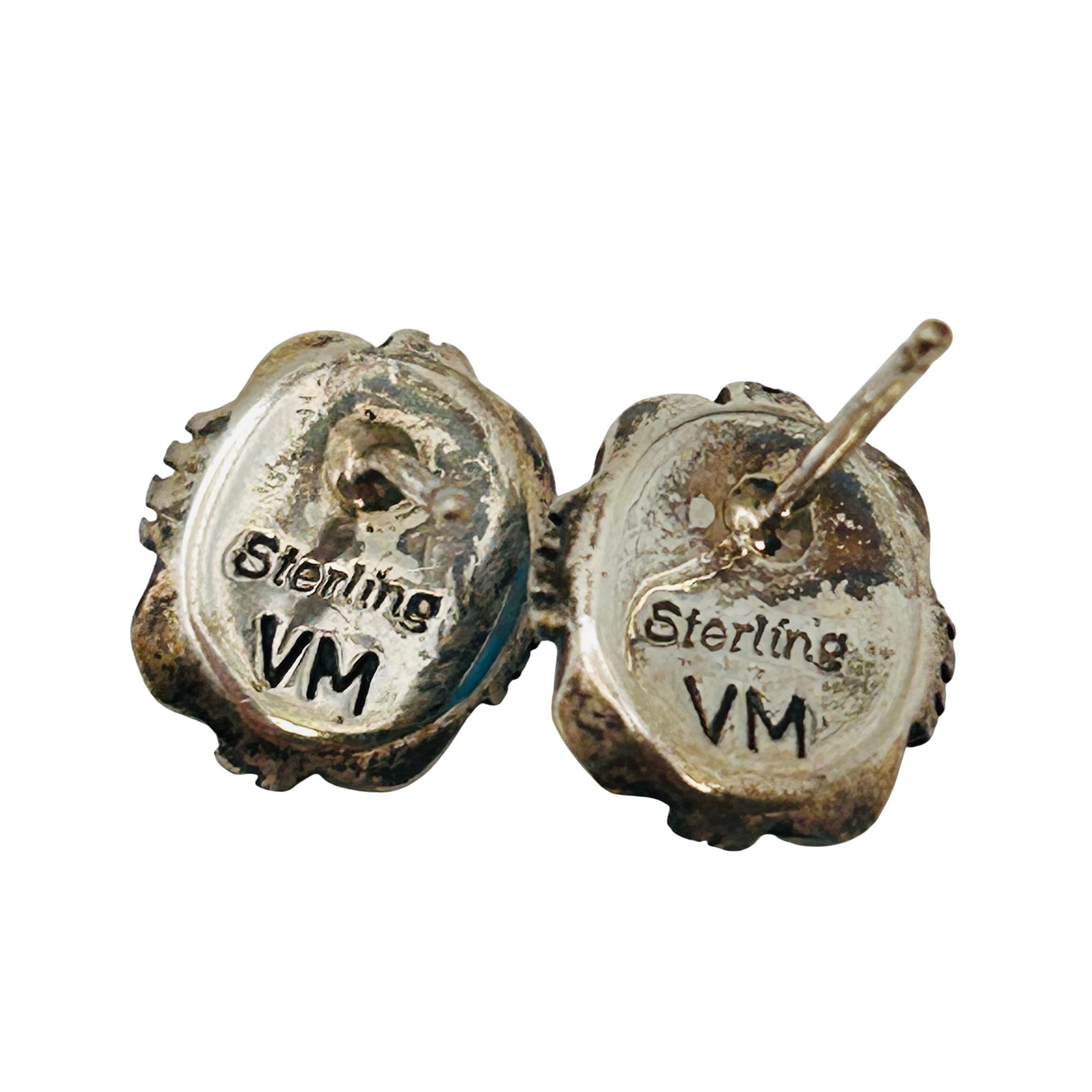 Signed Navajo Sterling Turquoise Earrings