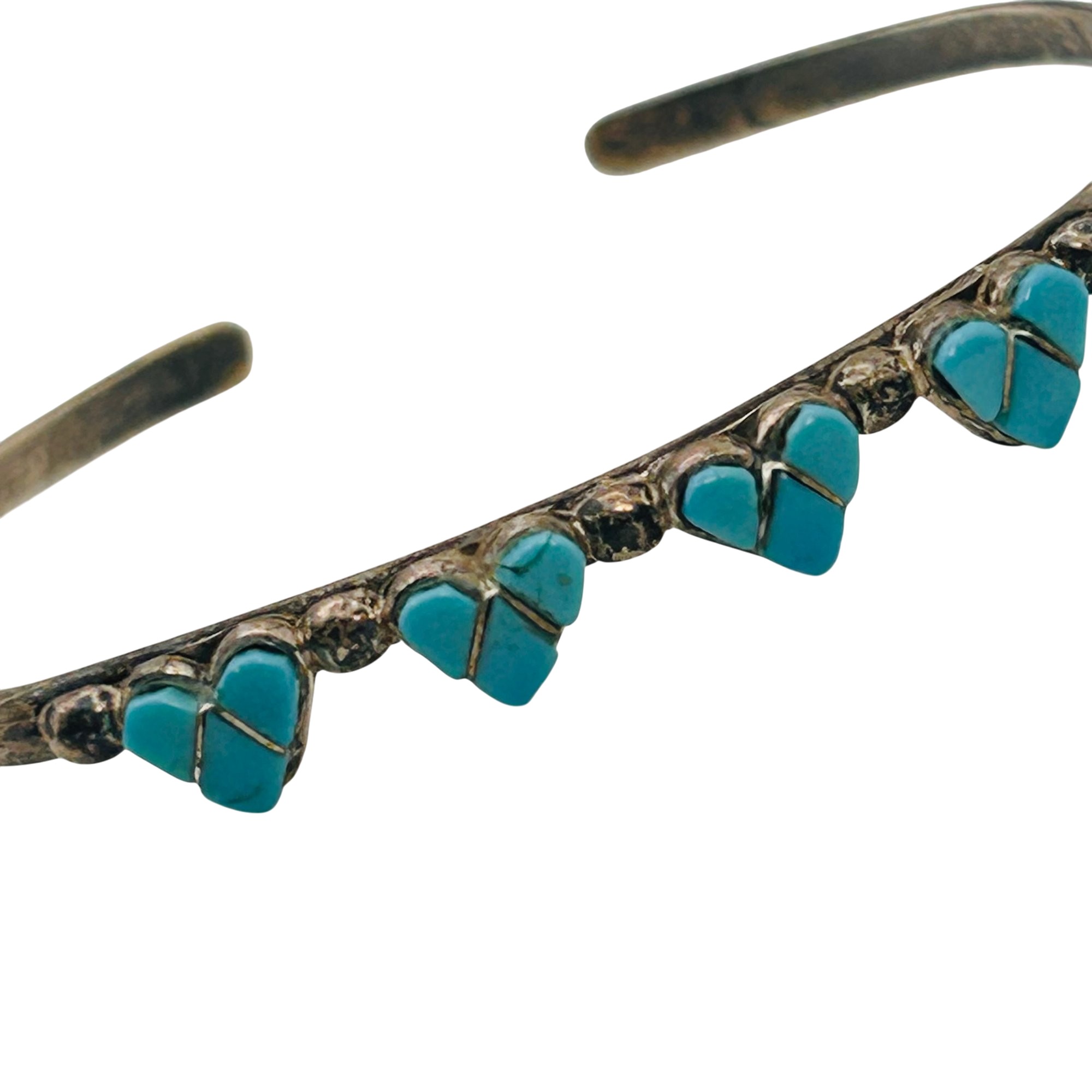 Native Sterling Childs Turquoise Heart Cuff