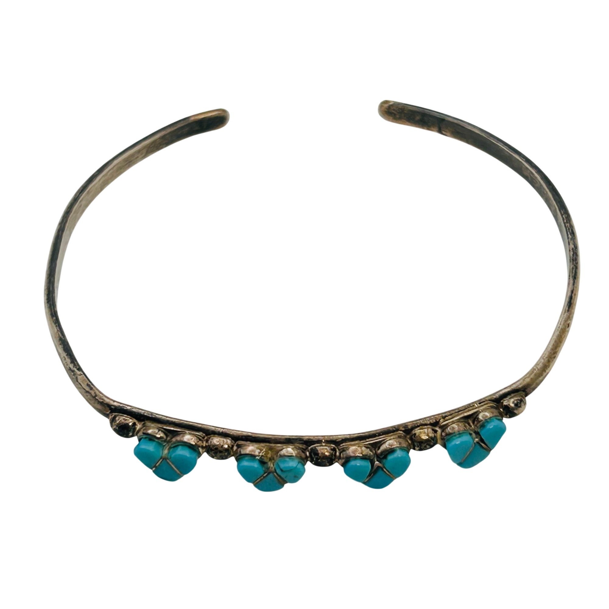 Native Sterling Childs Turquoise Heart Cuff