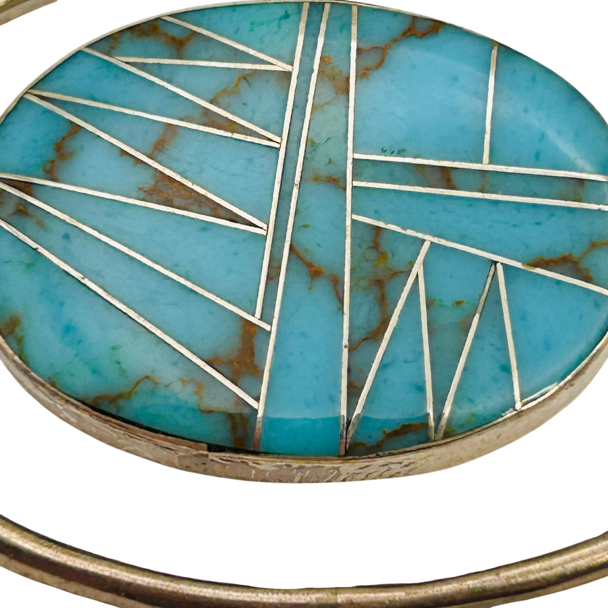 Sterling Inlay Turquoise Pendant
