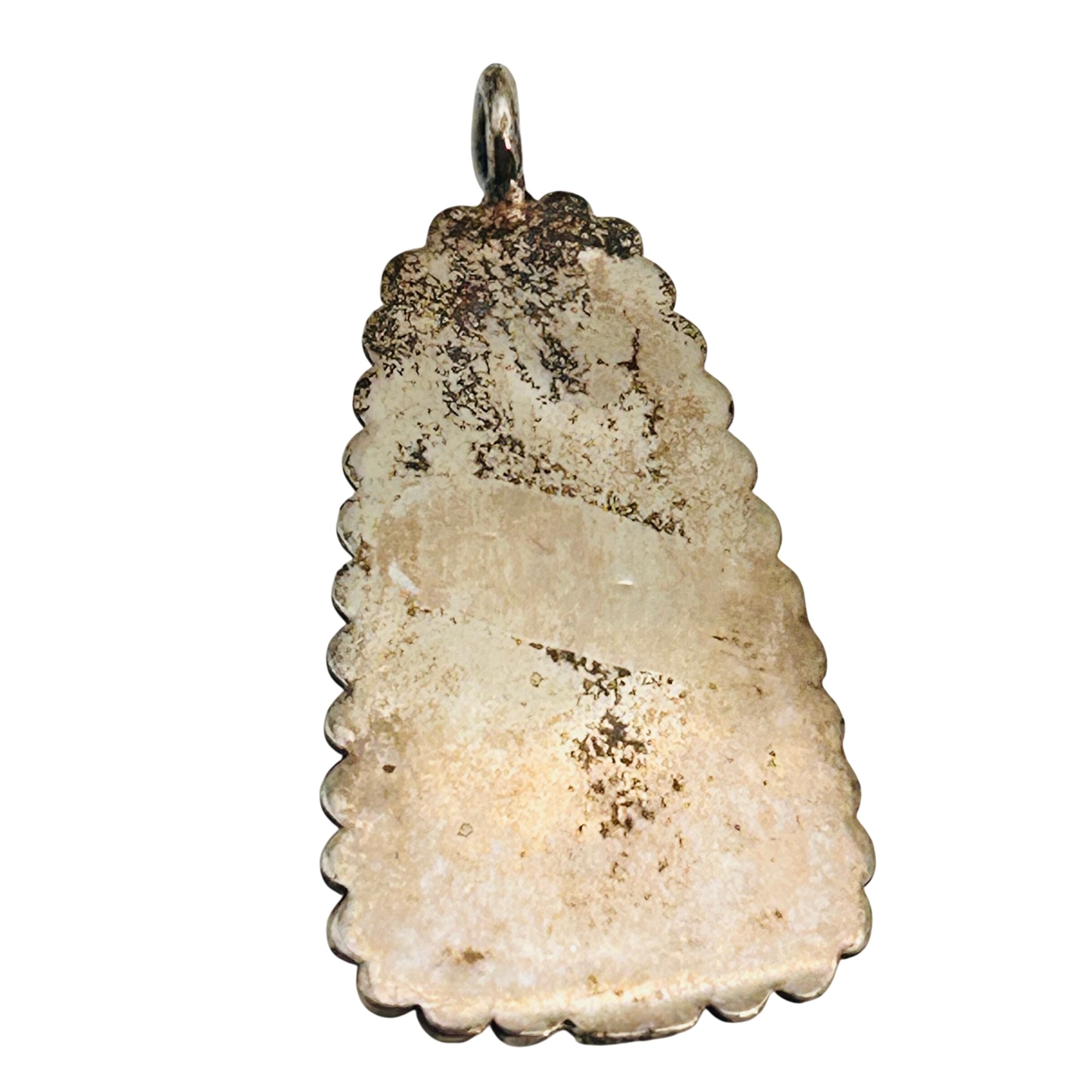 Navajo Sterling White Buffalo Pendant