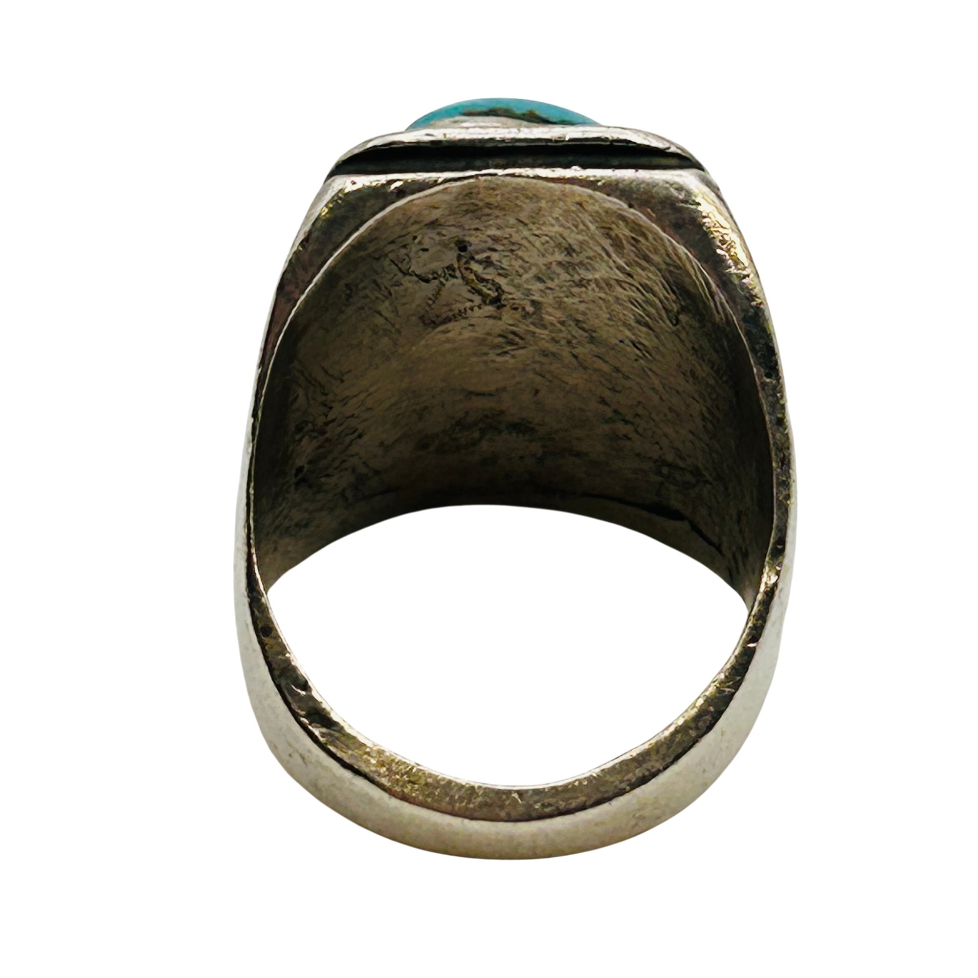 Signed Navajo Sterling Multigem Ring Sz 8