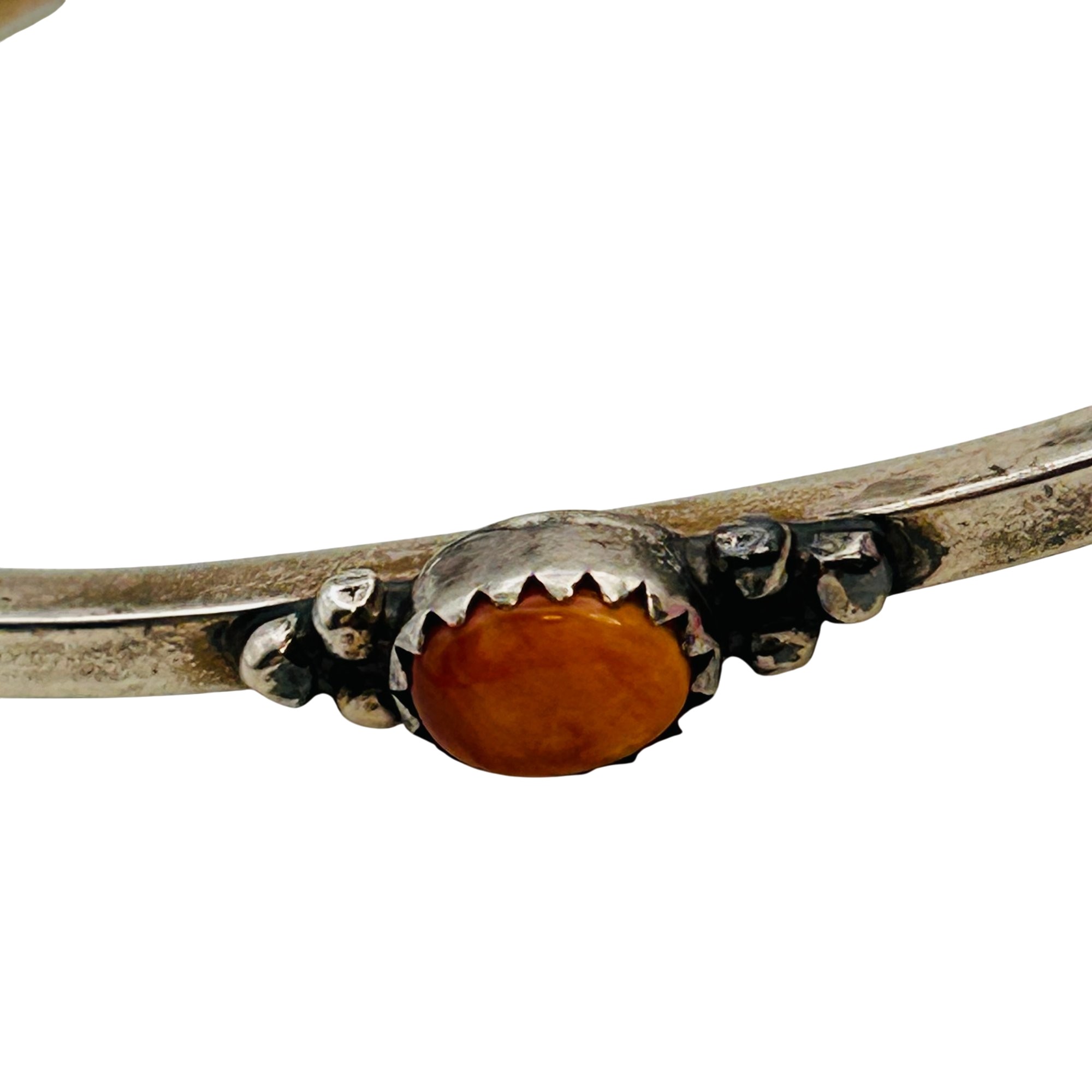 Navajo Sterling Coral Cuff Bracelet