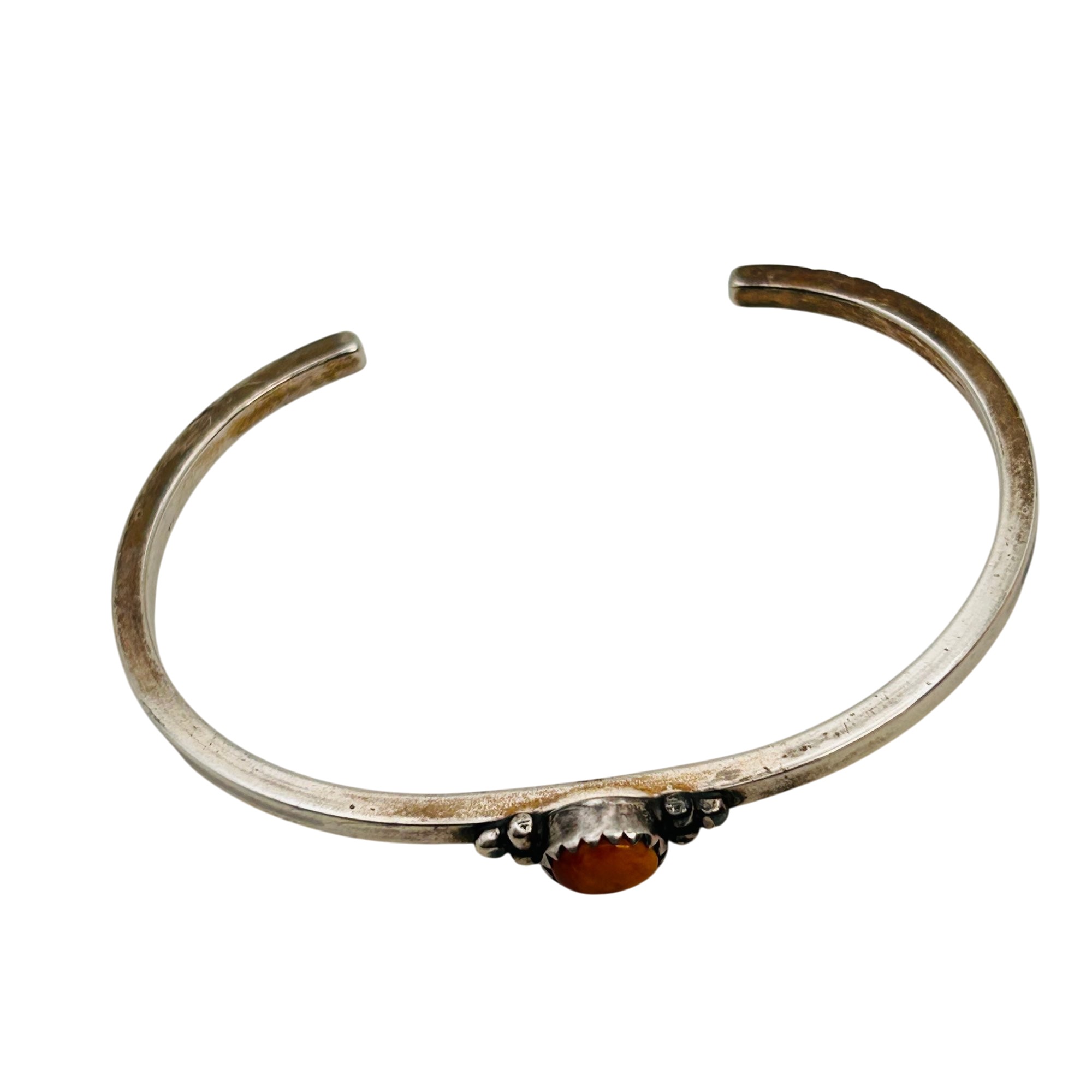 Navajo Sterling Coral Cuff Bracelet