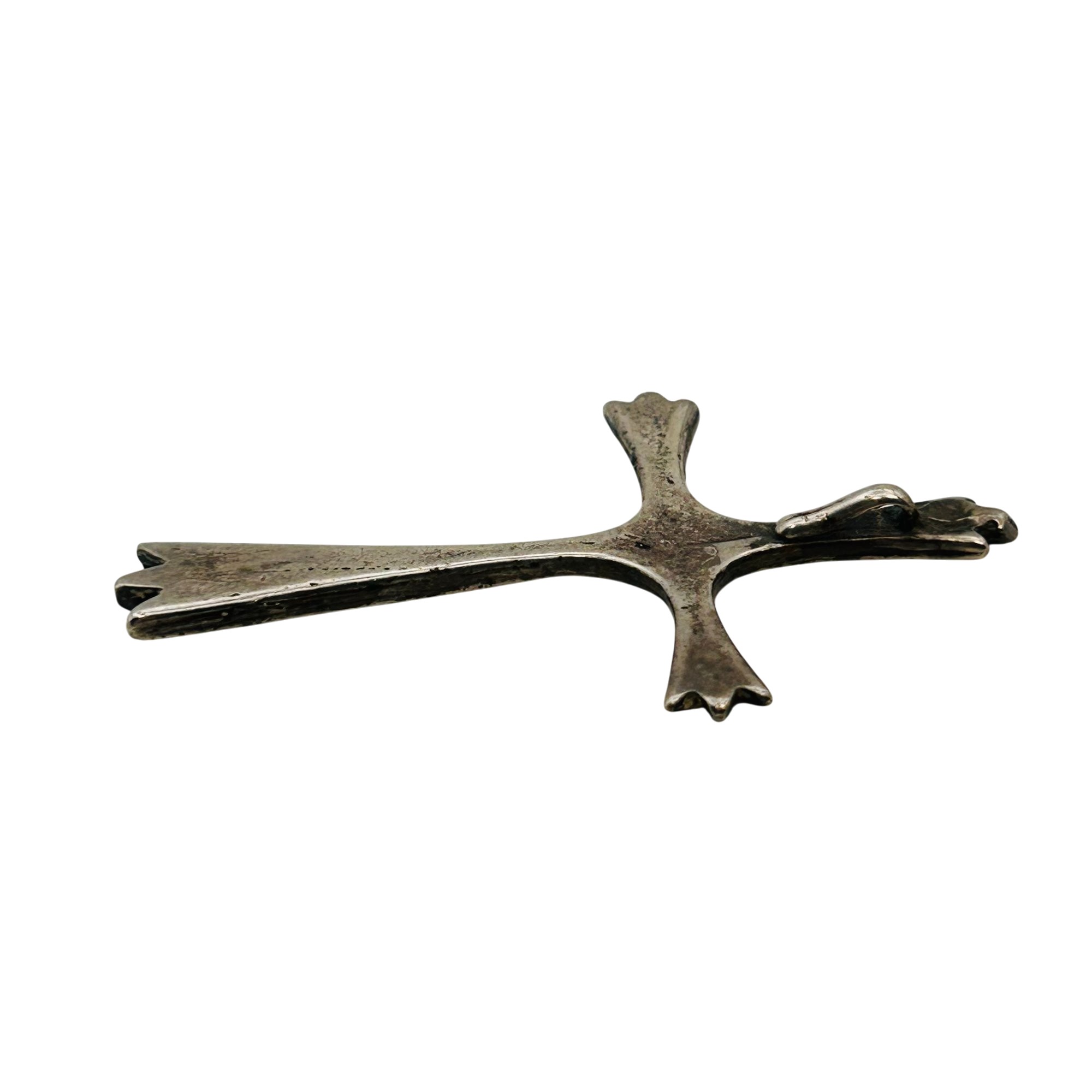 Southwest Sterling Inlay Stone Cross Pendant