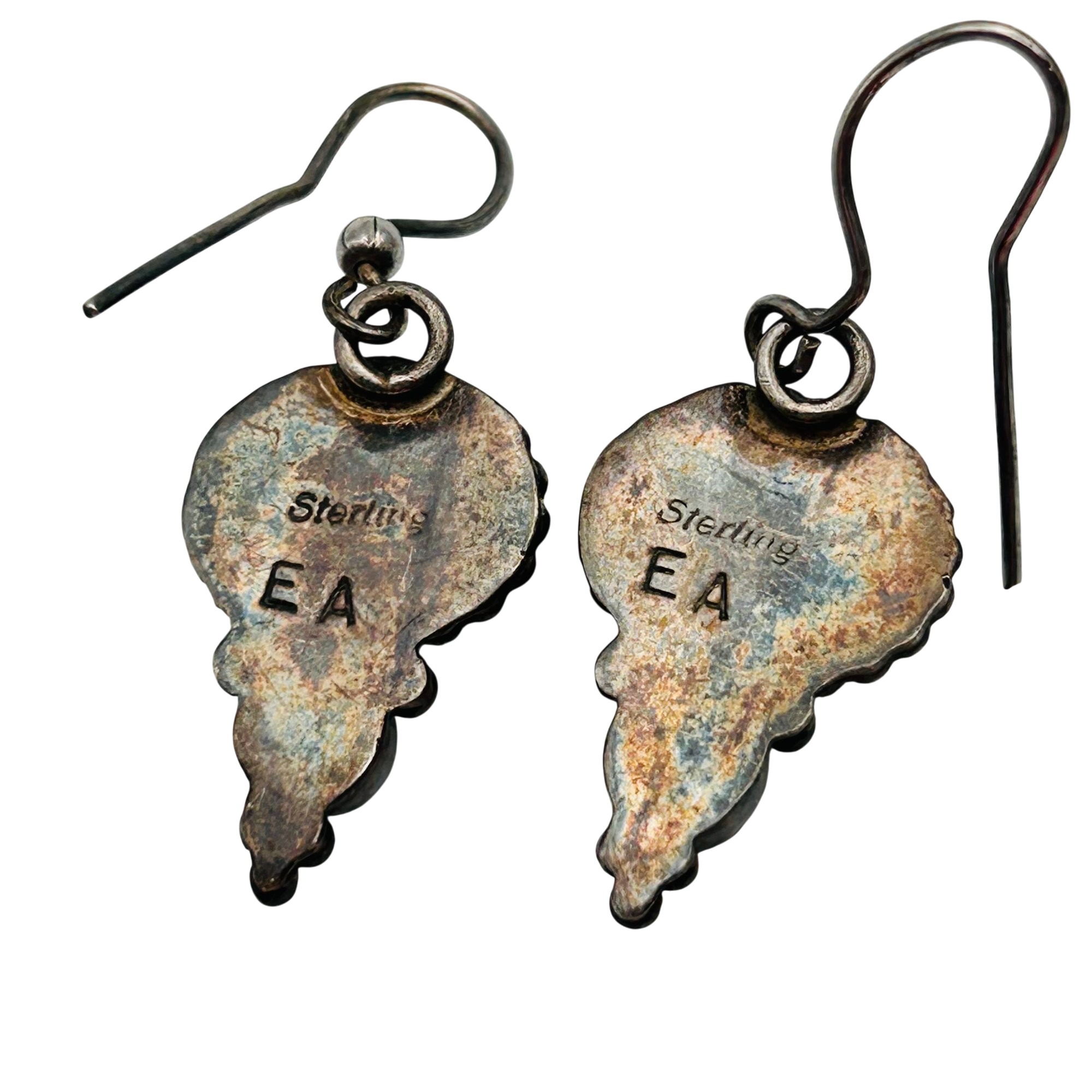 Evelyn Abeita Navajo Sterling Onyx Earrings