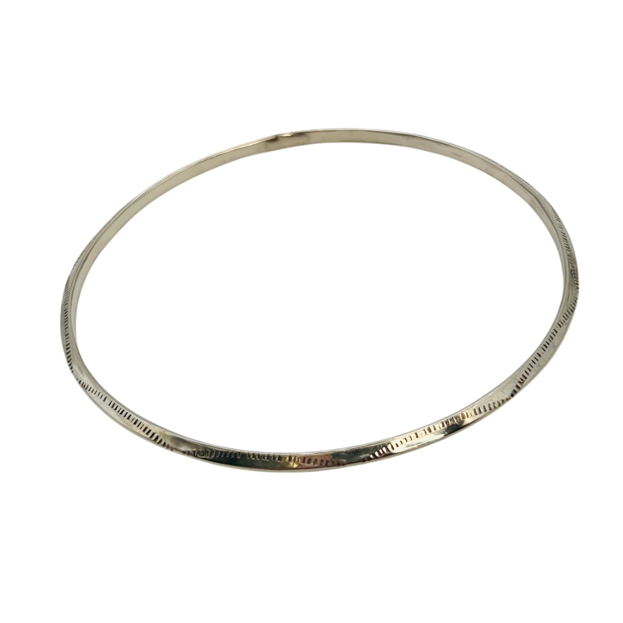 Navajo Sterling Stamped Bangle Bracelet