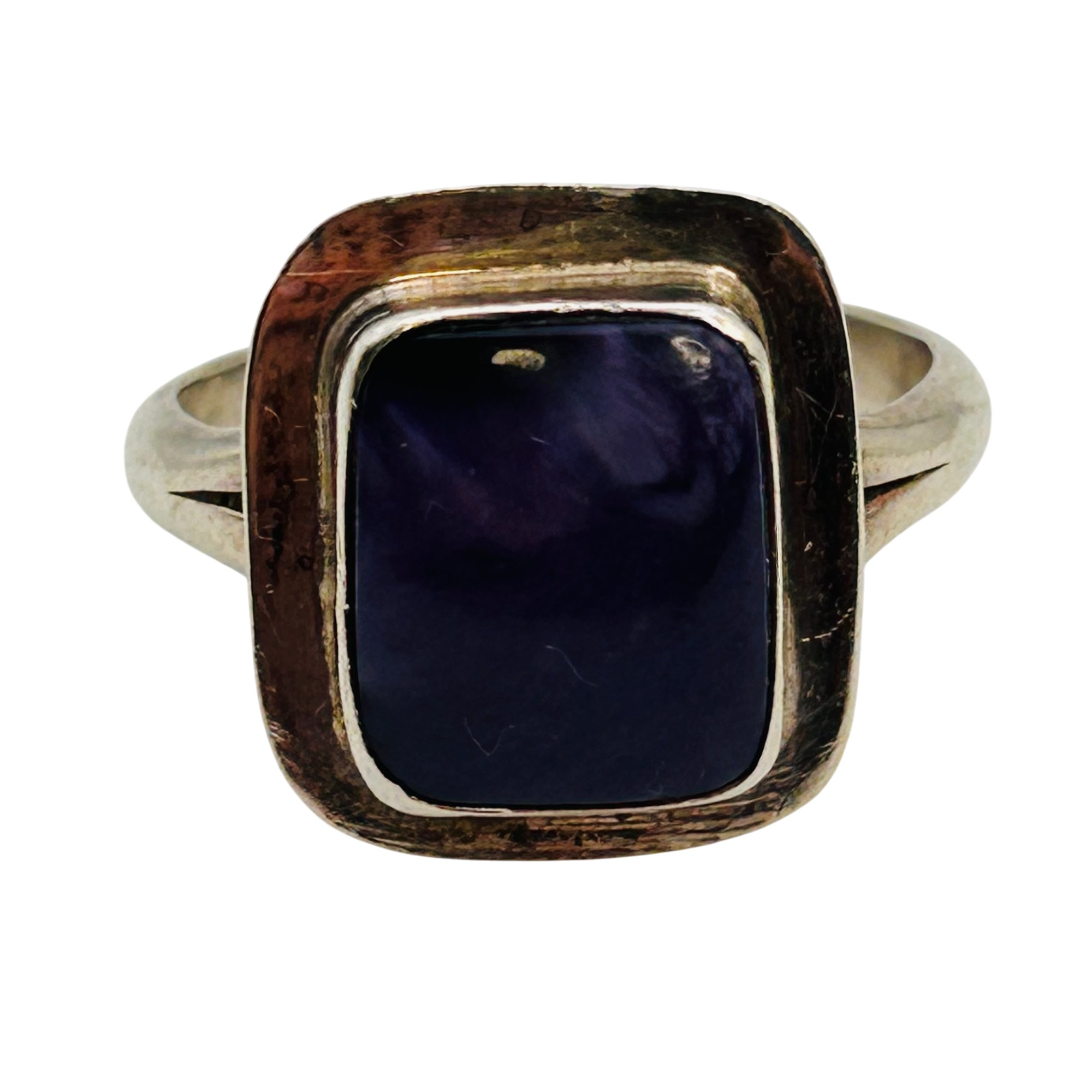 Navajo Sterling Charoite Ring Sz 9.5