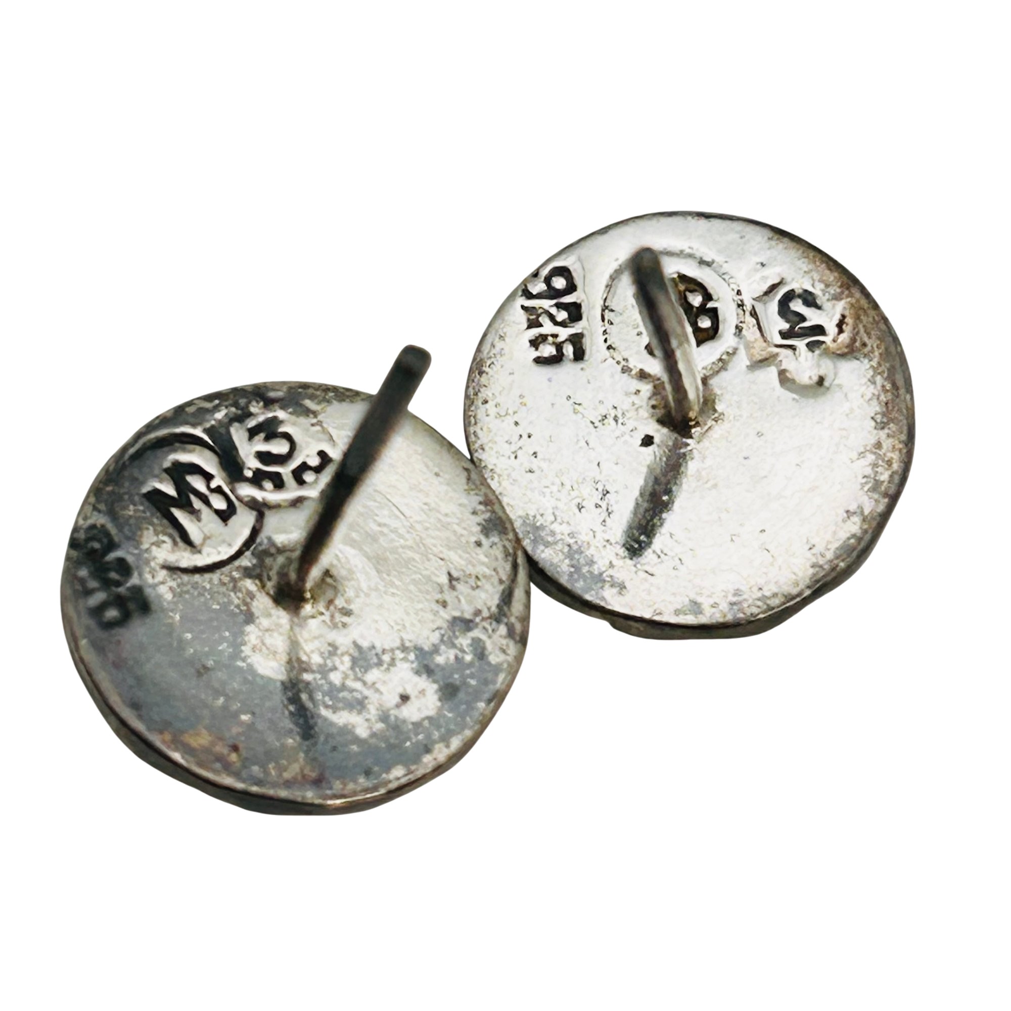 Signed Southwest Sterling Turquoise Earrings