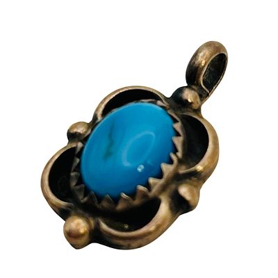 Navajo Sterling Turquoise Pendant. Navajo sterling turquoise pendant 2g
