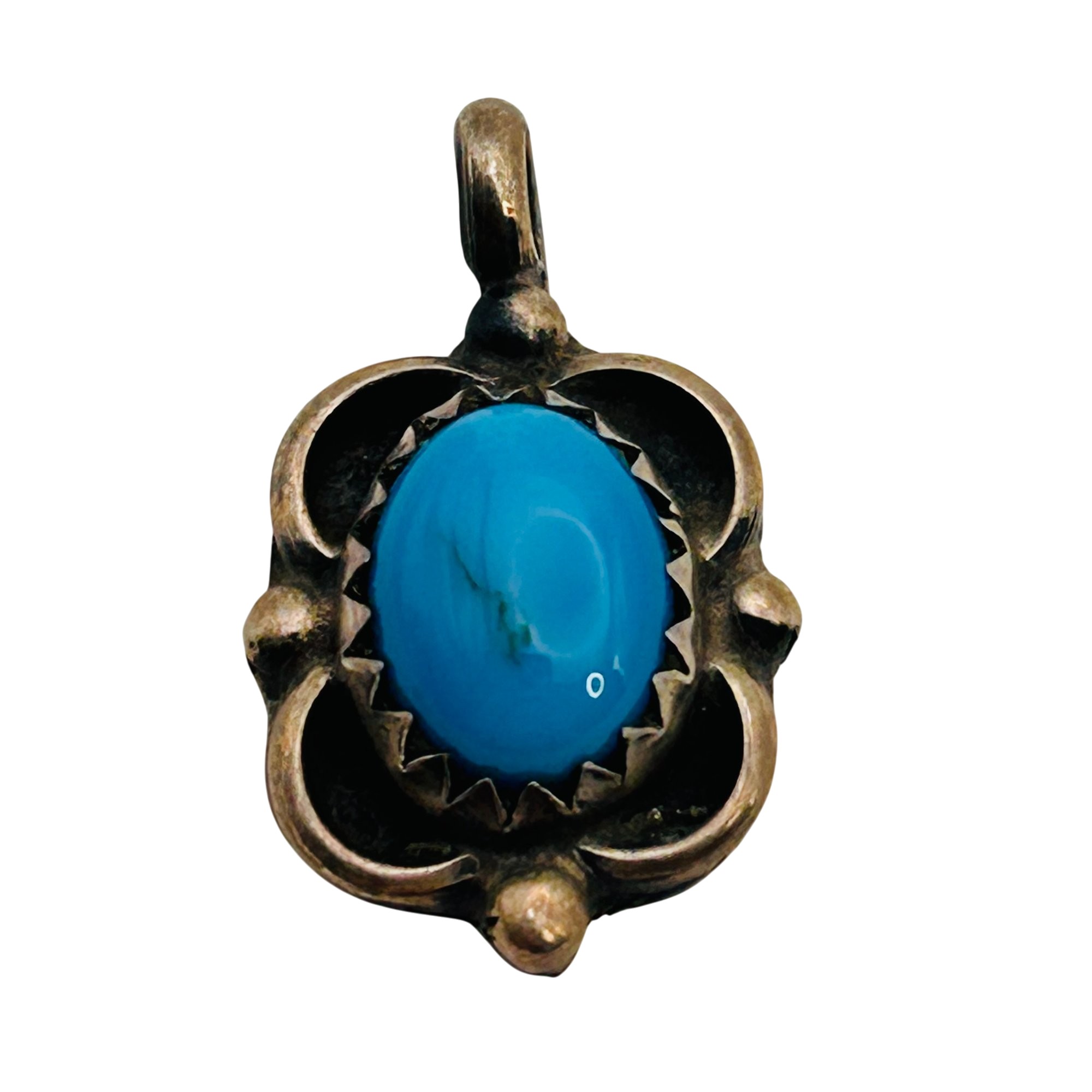 Navajo Sterling Turquoise Pendant