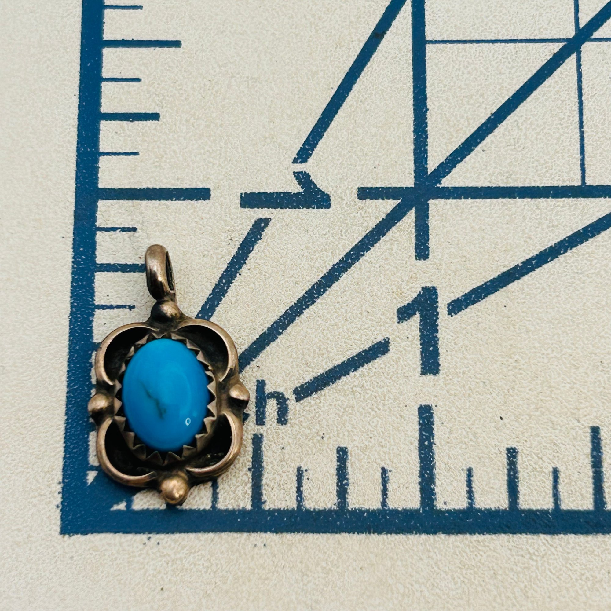 Navajo Sterling Turquoise Pendant