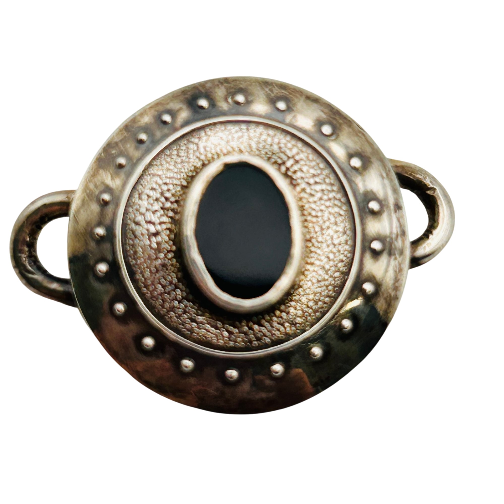 Signed Sterling Onyx Pendant