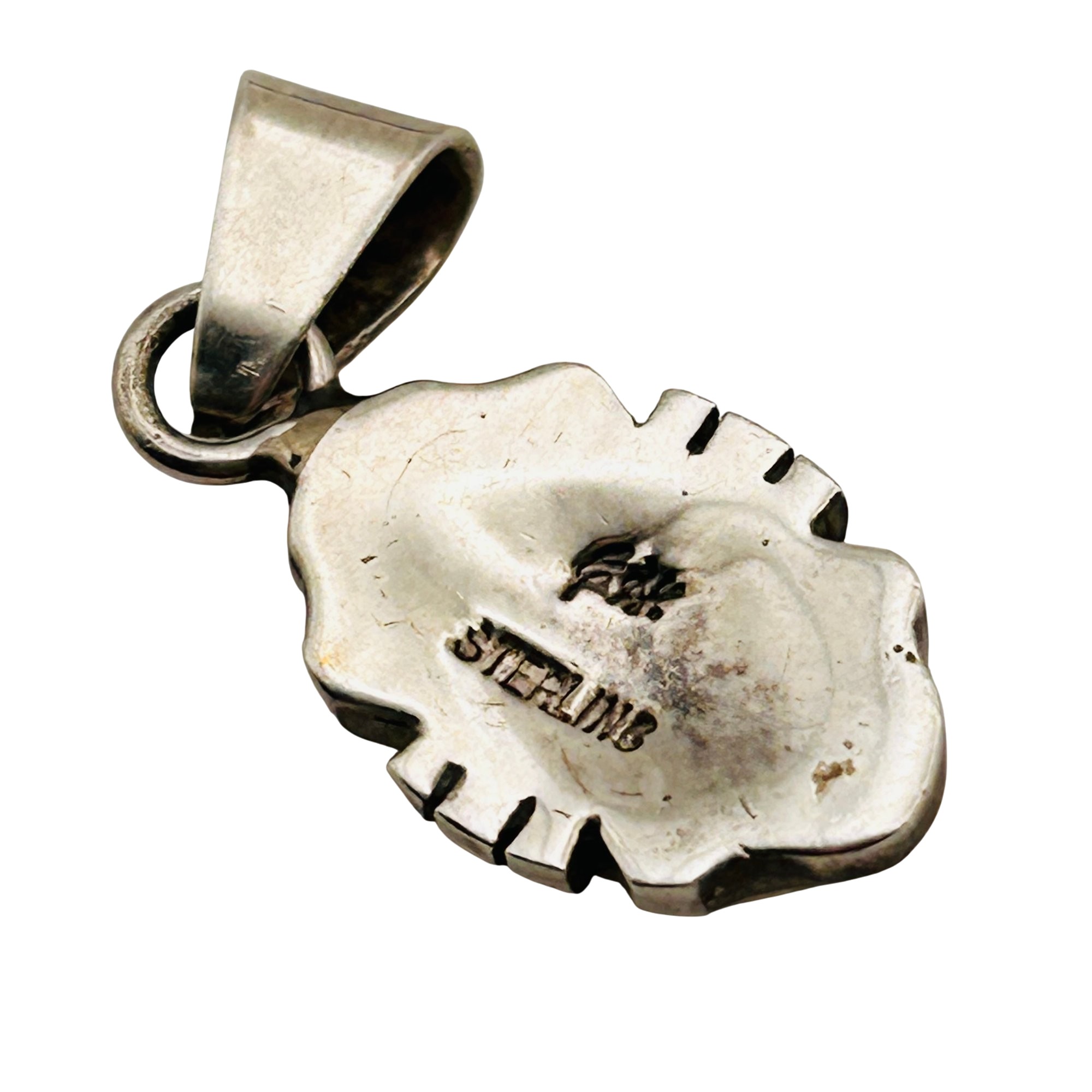 Ervin Hoskie Navajo Sterling Inlay Multi-Stone Pendant