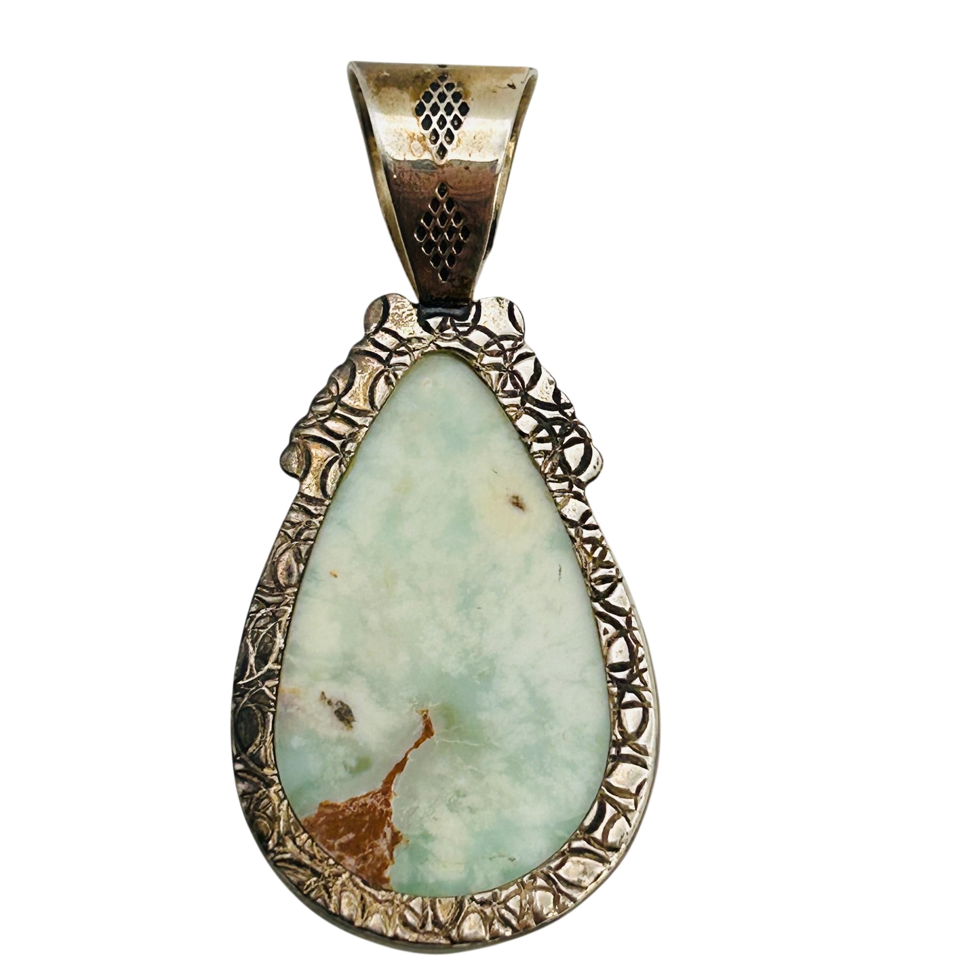 Jay King Desert Rose Sterling Chalcedony Pendant