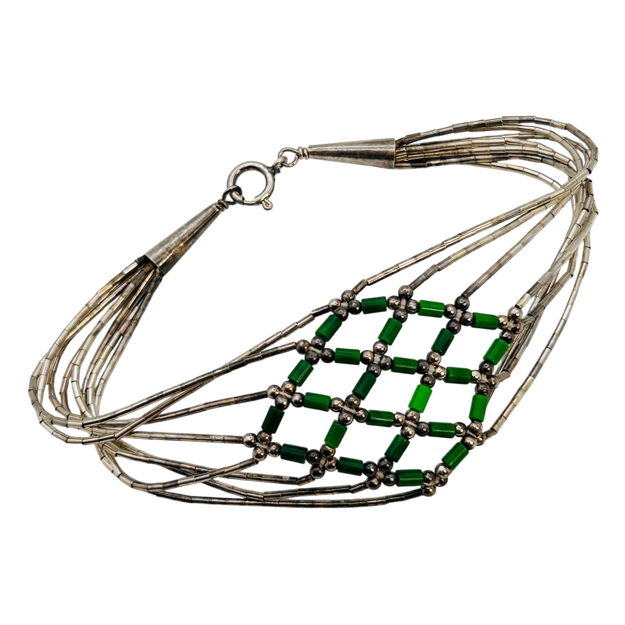 Southwest Sterling Liquid Silver Multi Strand Bracelet