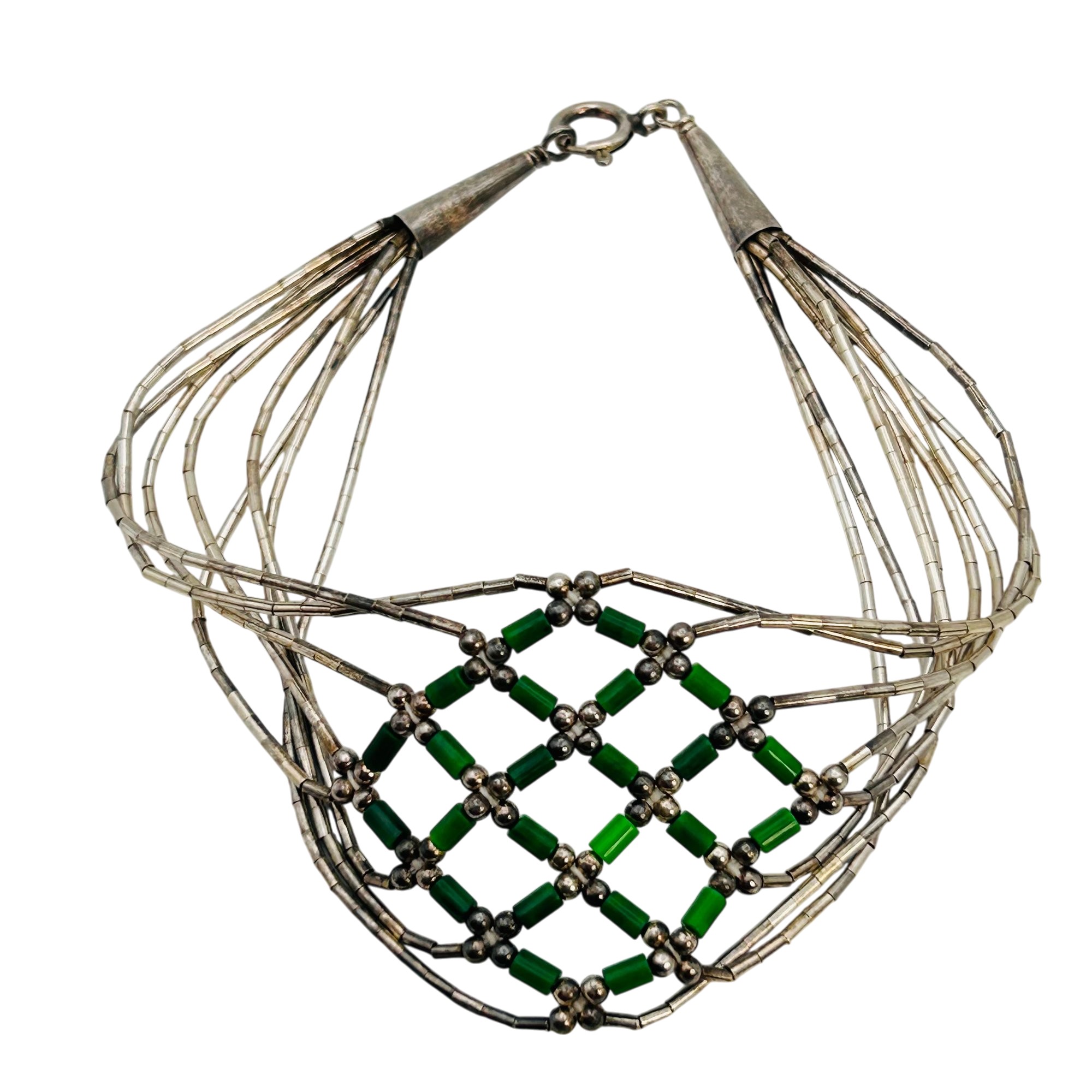 Southwest Sterling Liquid Silver Multi Strand Bracelet