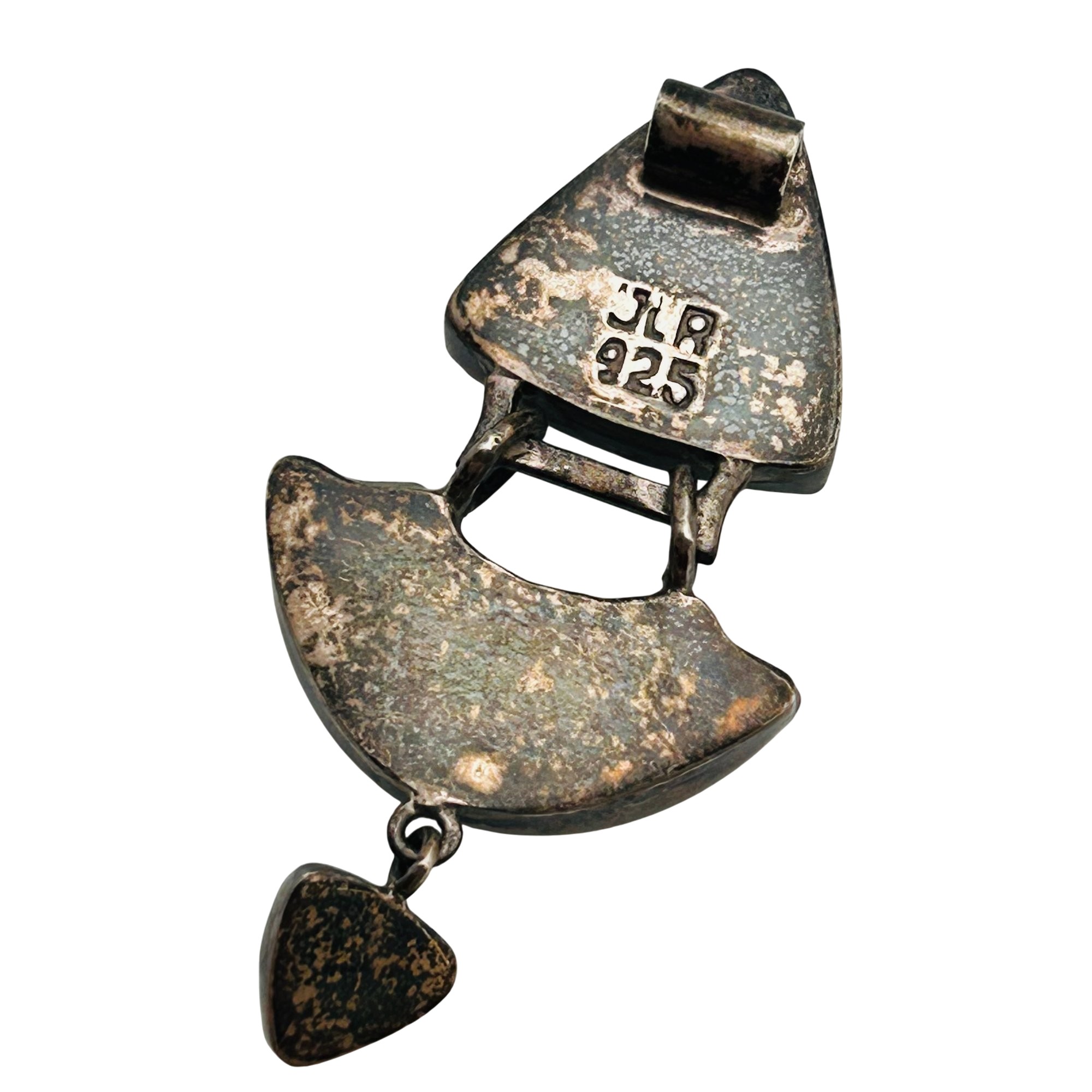 Signed Southwest Sterling Multi Stone Pendant