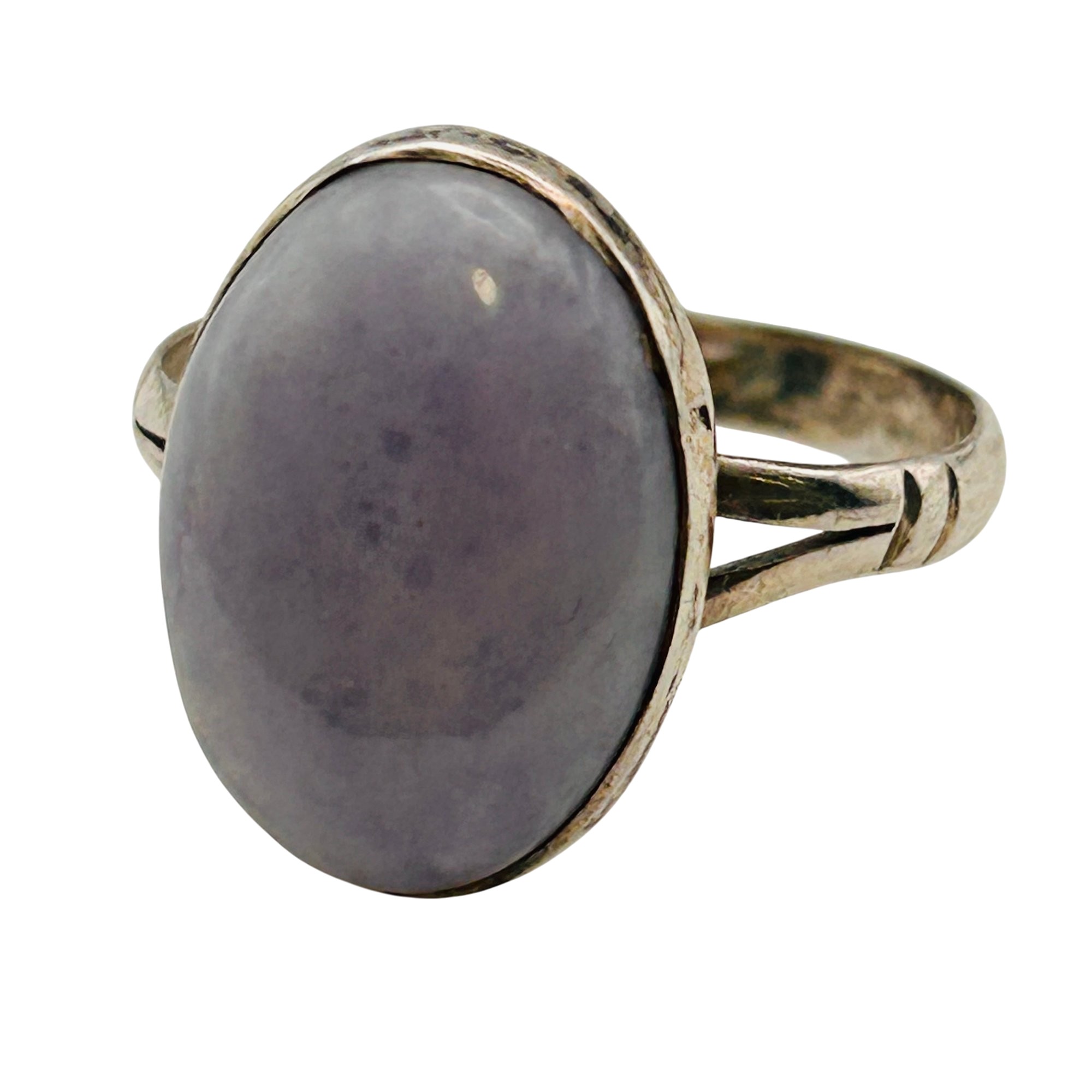Southwest Sterling Lace Agate Ring Sz 9