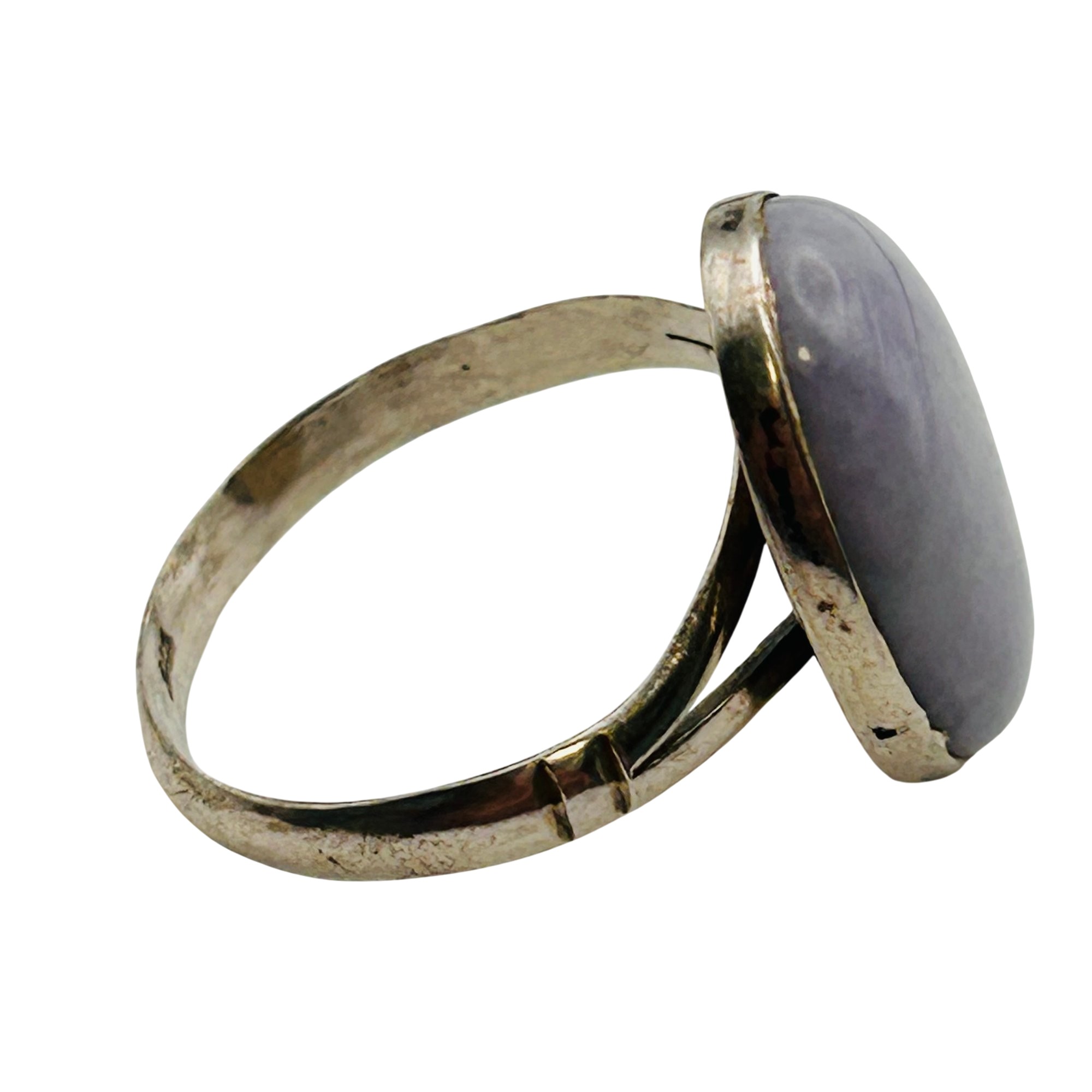 Southwest Sterling Lace Agate Ring Sz 9