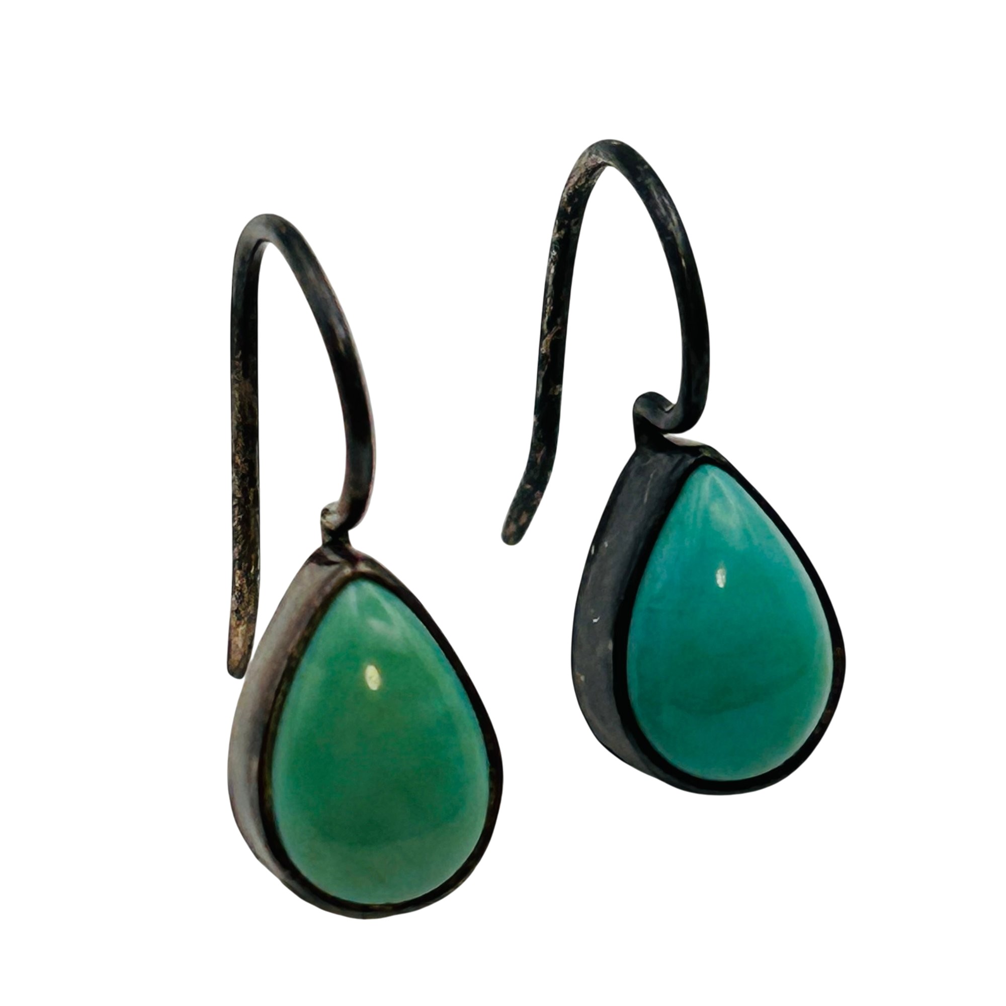 Chris Billie Navajo Sterling Turquoise Earrings