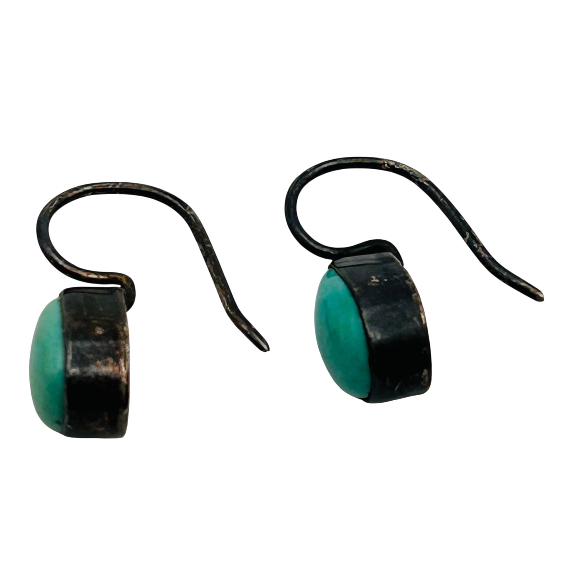 Chris Billie Navajo Sterling Turquoise Earrings