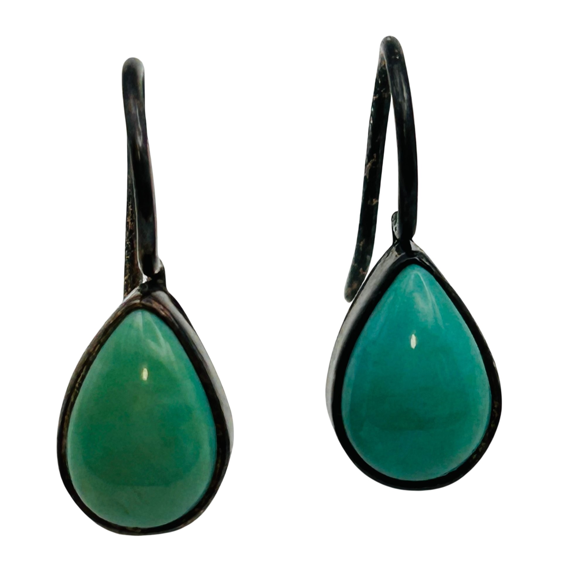 Chris Billie Navajo Sterling Turquoise Earrings
