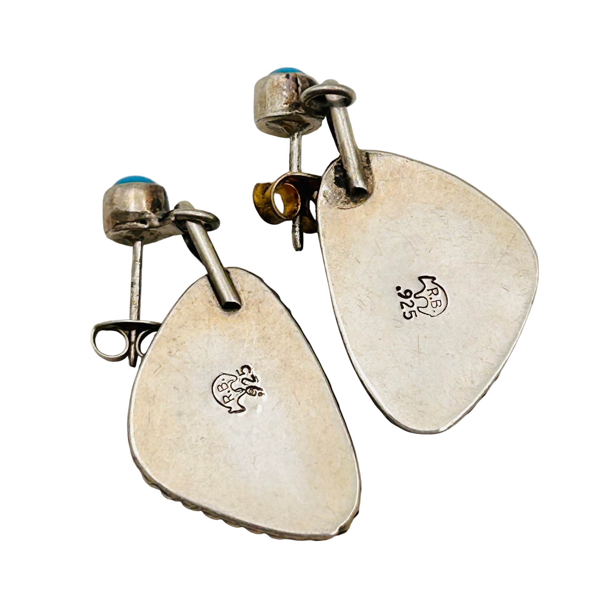 Running Bear Navajo Sterling Multi-stone Earrings