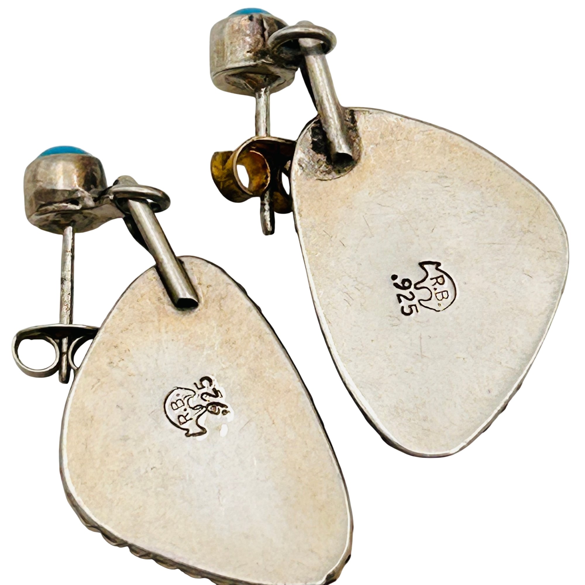 Running Bear Navajo Sterling Multi-stone Earrings