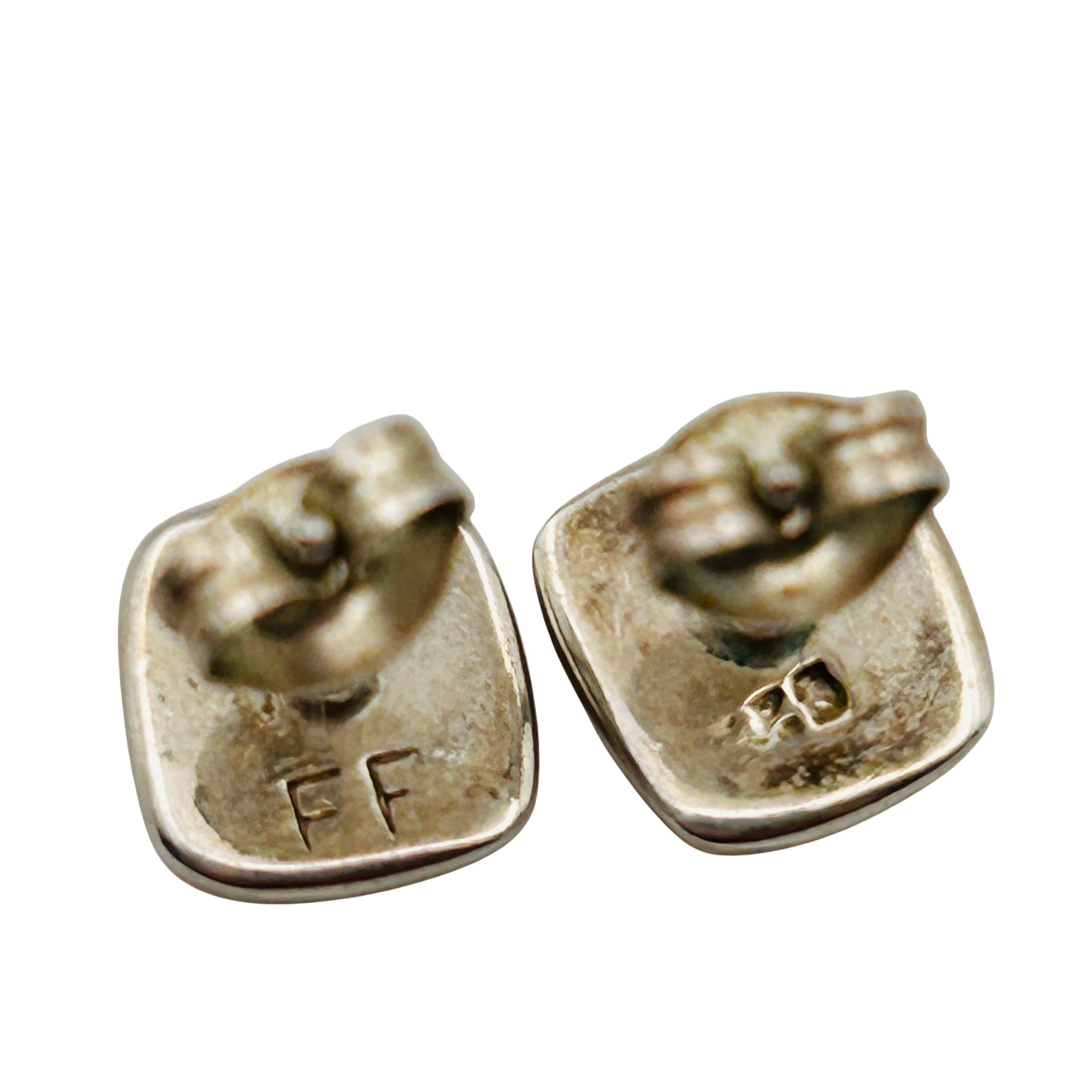 Signed Southwest Sterling Star And Moon Earrings