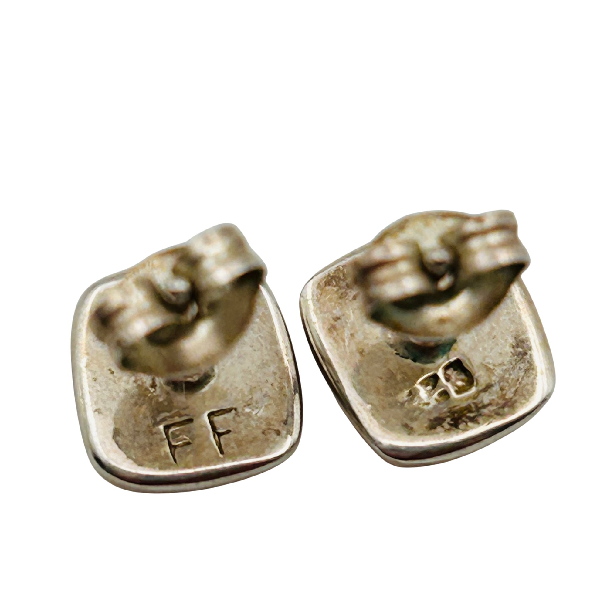 Signed Southwest Sterling Star And Moon Earrings