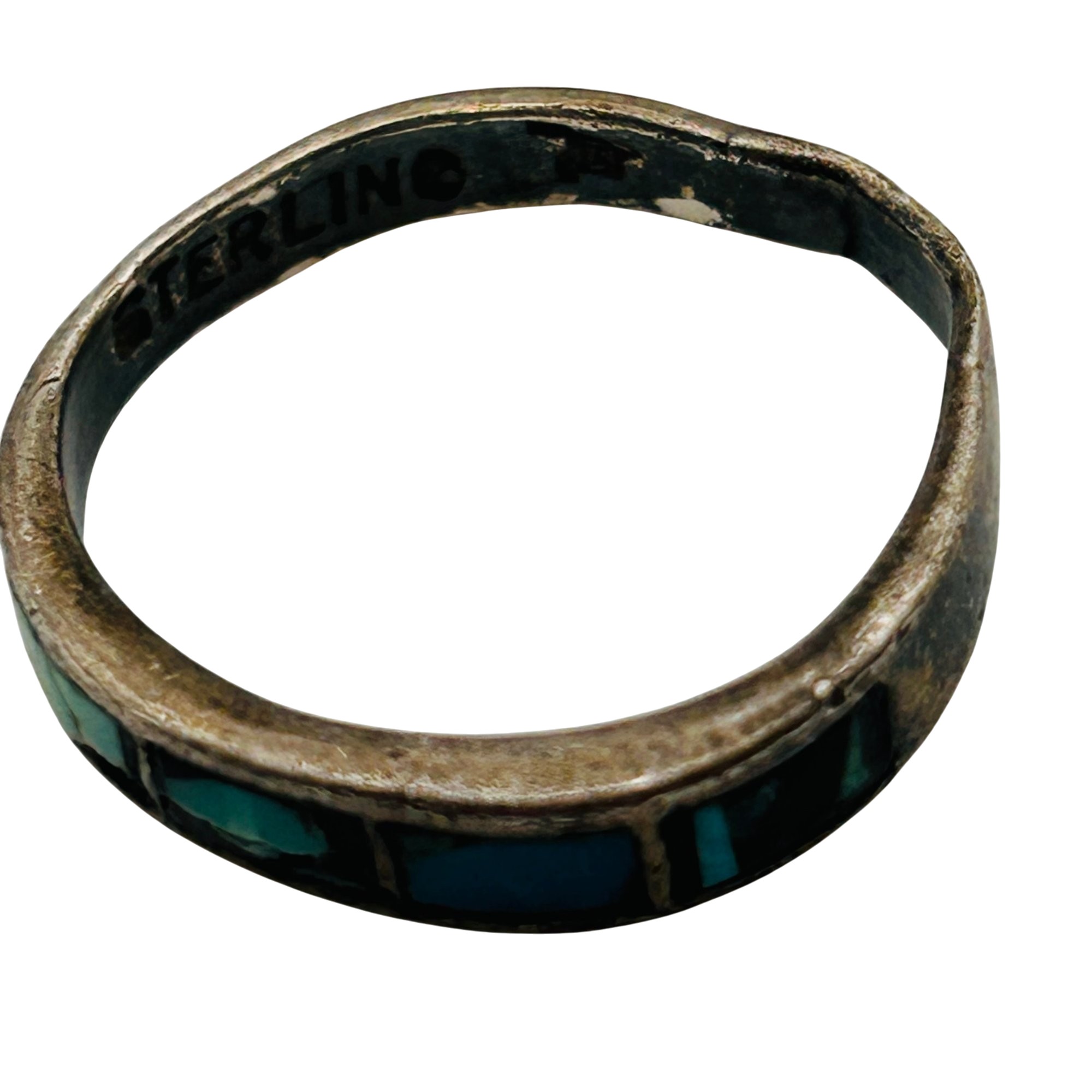 Bell Trading Post Sterling Turquoise Ring Sz 7