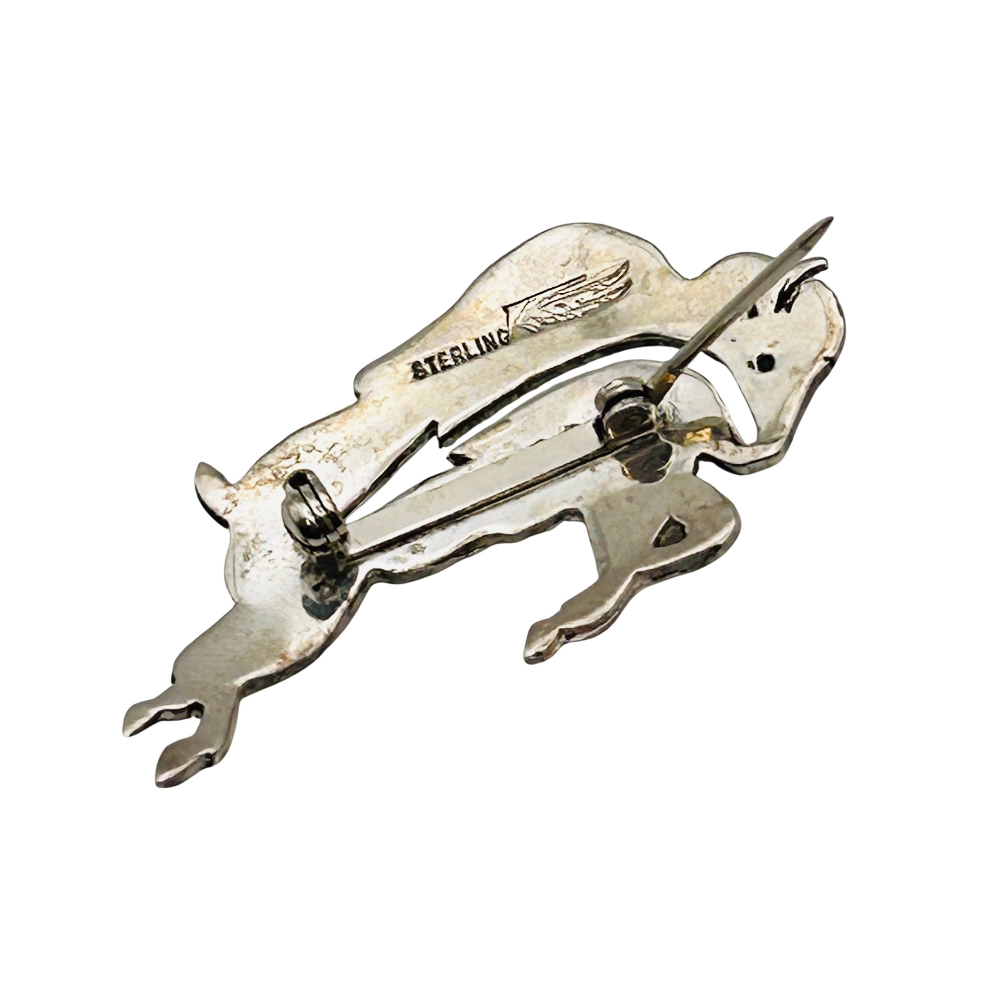 Ray Tracy Knifewing Sterling Buffalo Brooch