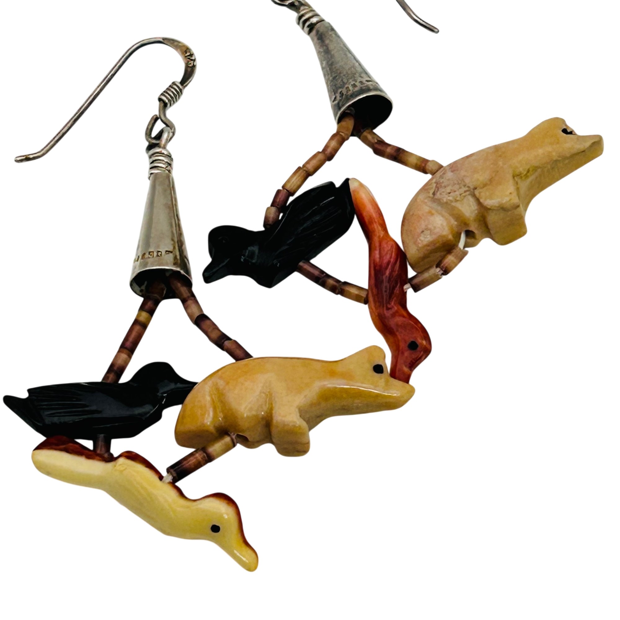 Zuni Sterling Fetish Earrings