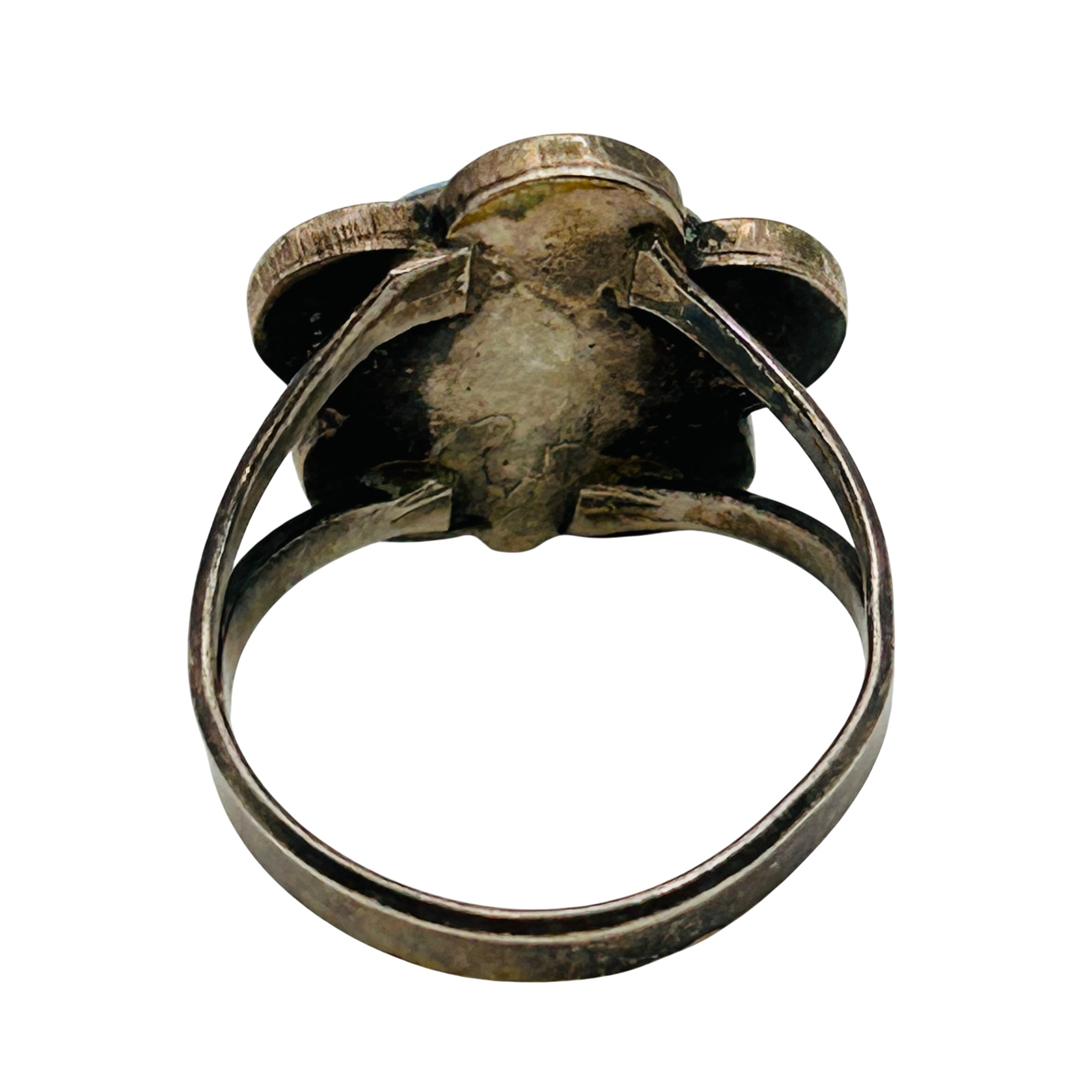 Navajo Sterling Flower Ring Sz 8