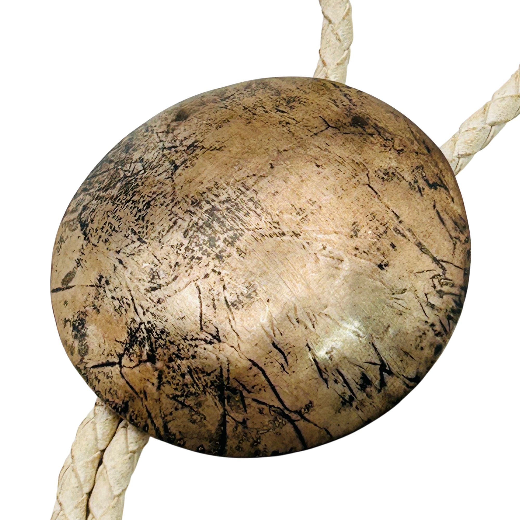 Signed Native Sterling Hammered Medallion Bolo Tie