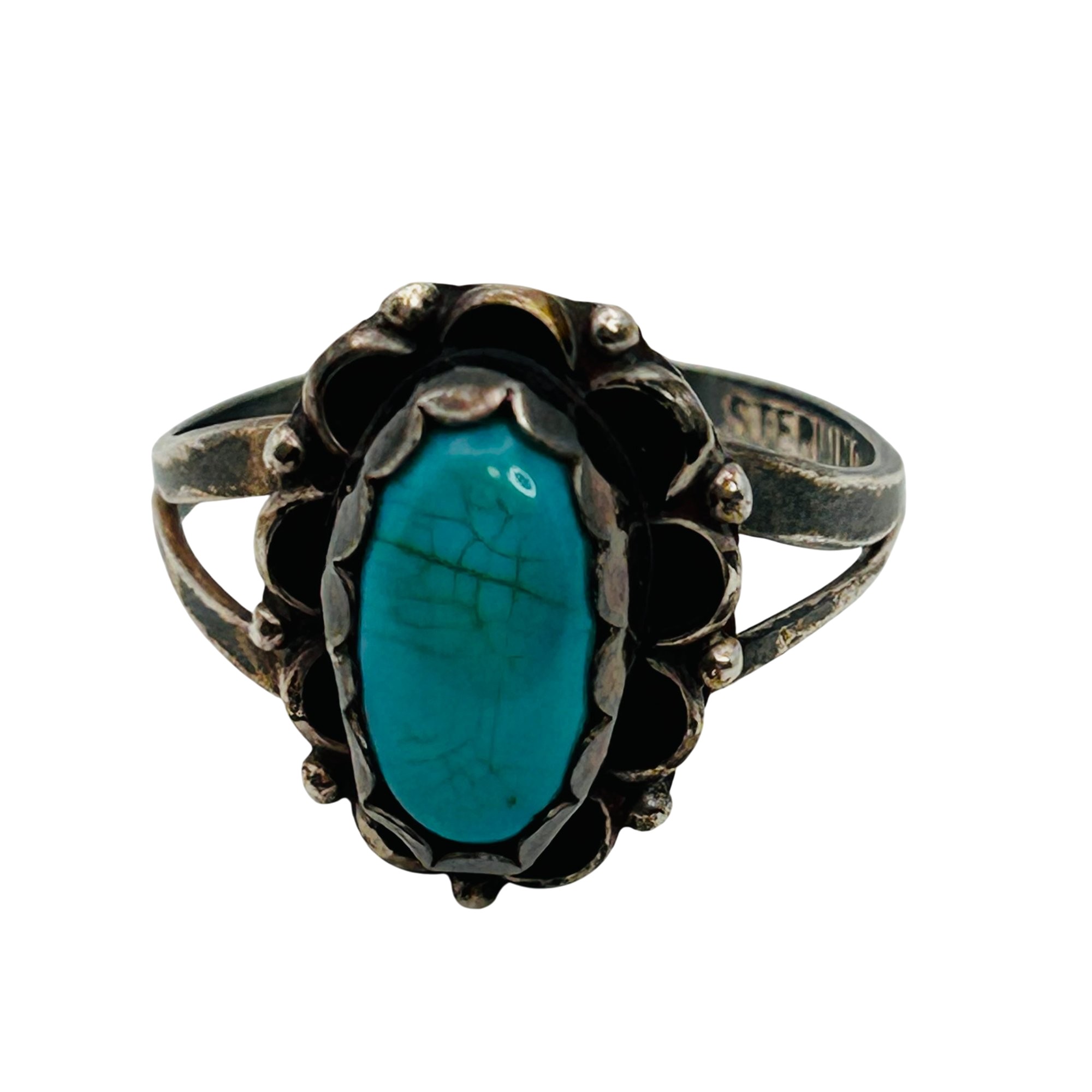 Ellen Myrtle Navajo Sterling Turquoise Ring Sz 7