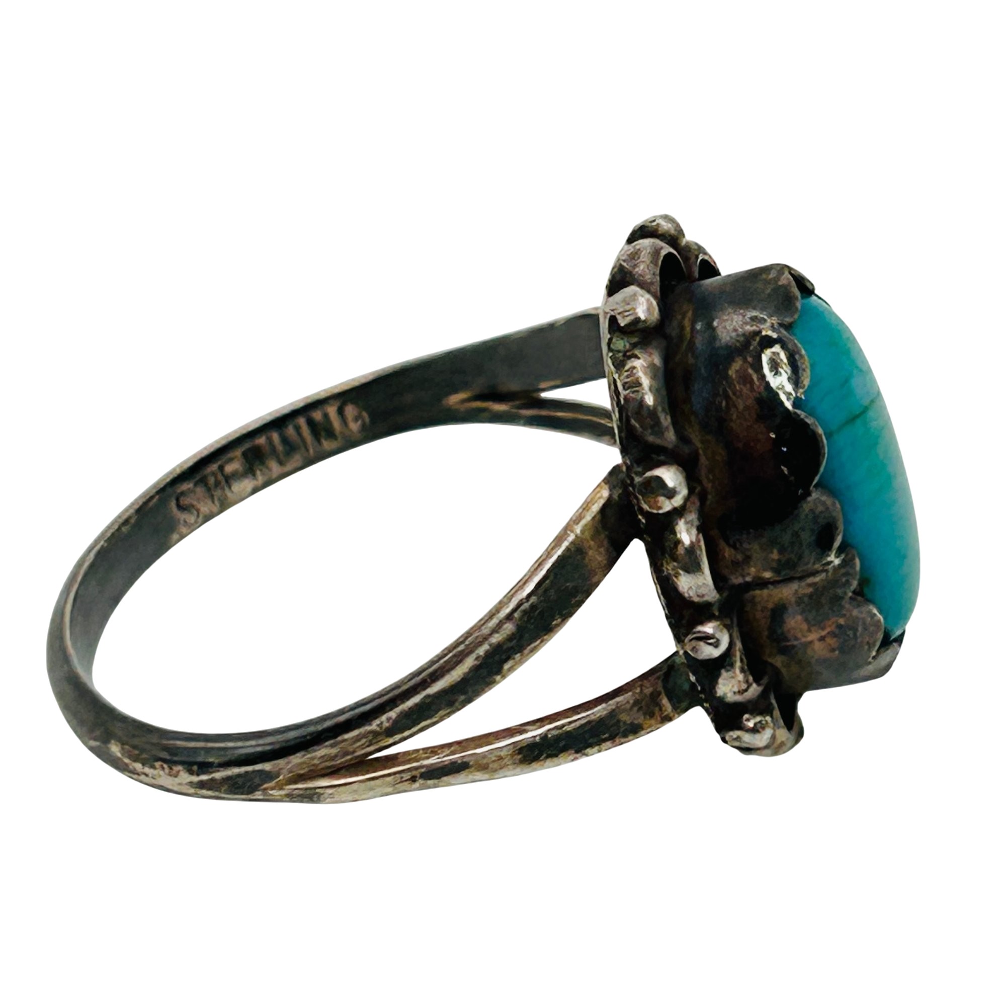 Ellen Myrtle Navajo Sterling Turquoise Ring Sz 7