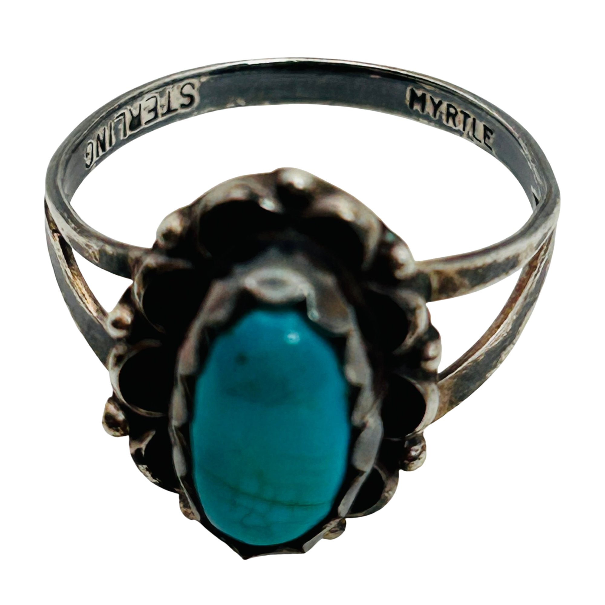 Ellen Myrtle Navajo Sterling Turquoise Ring Sz 7