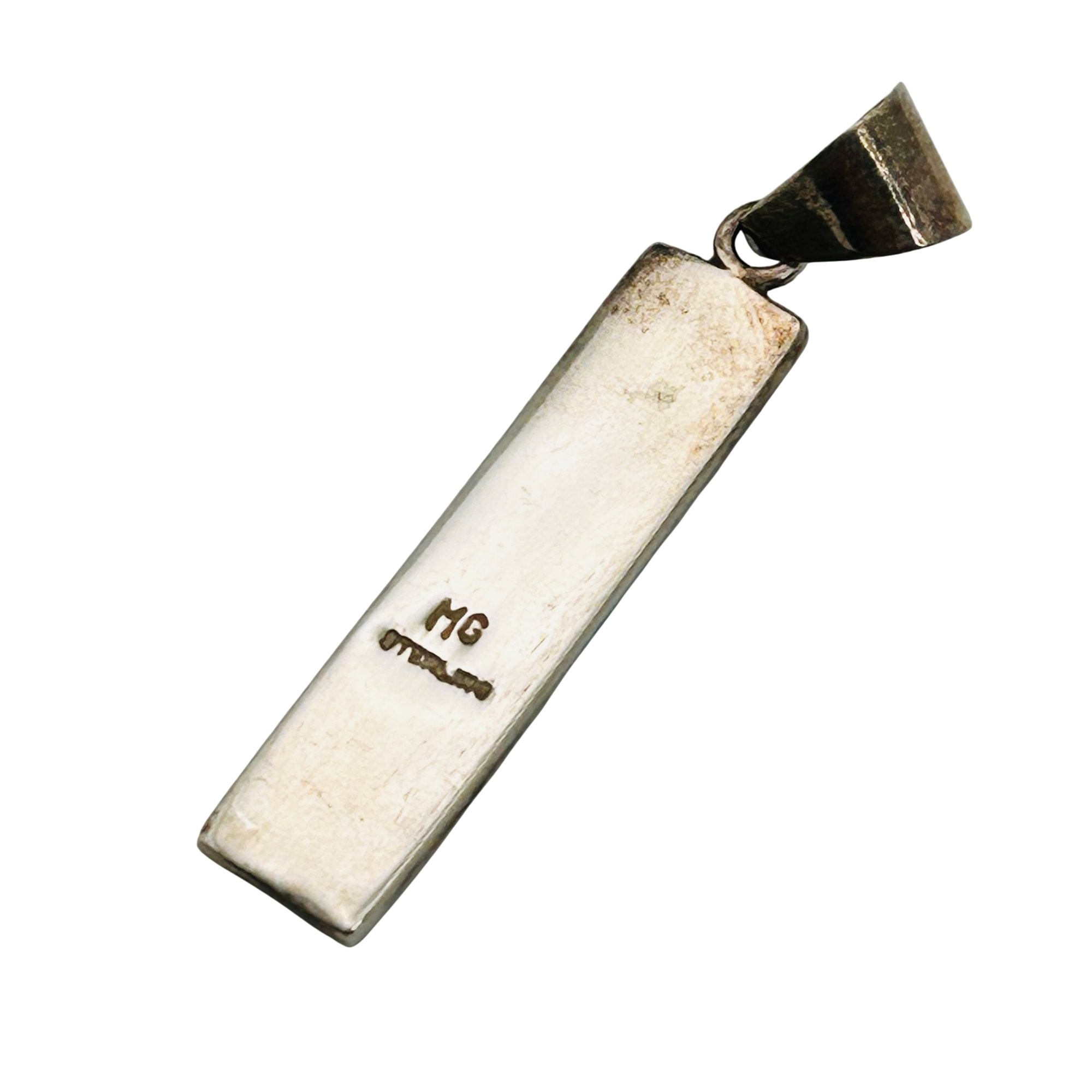 Signed Sterling Multi-Stone Pendant