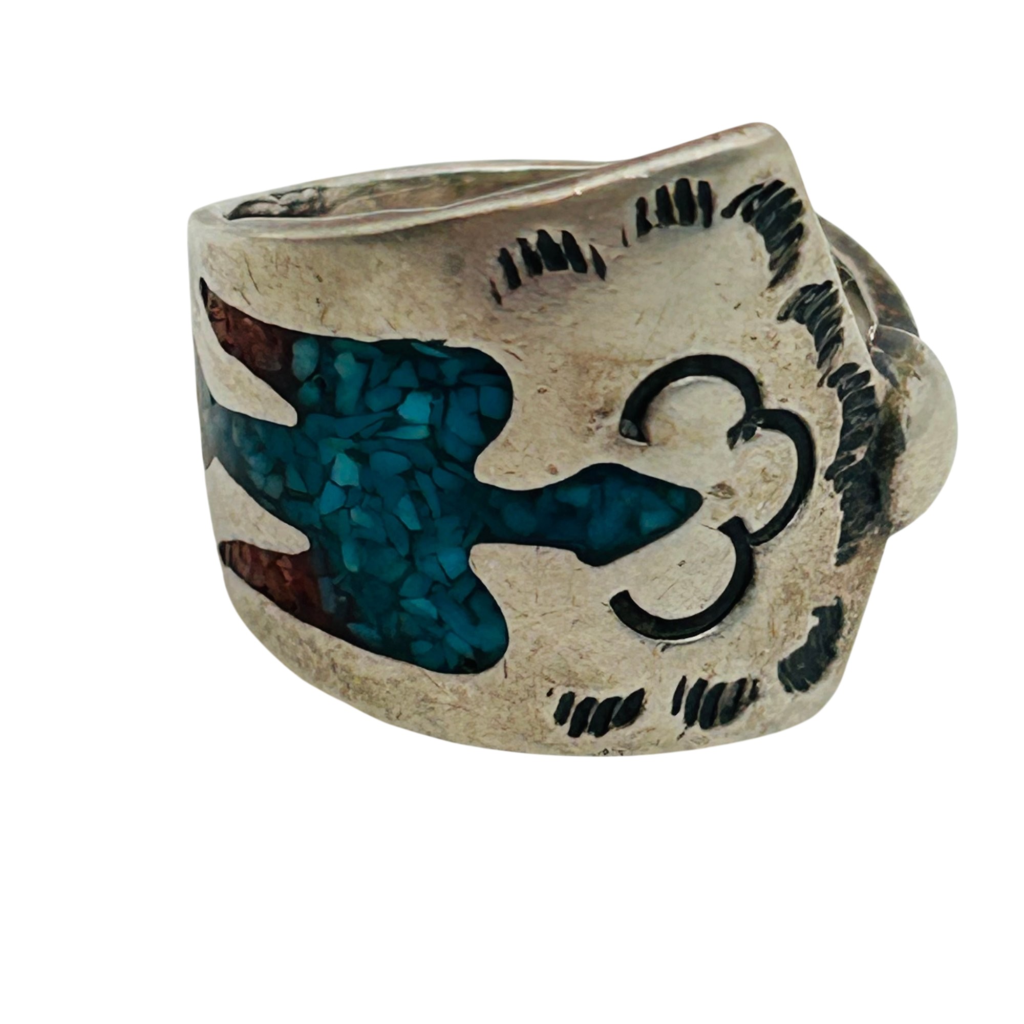 Navajo Sterling Thunderbird Ring Sz 5.5