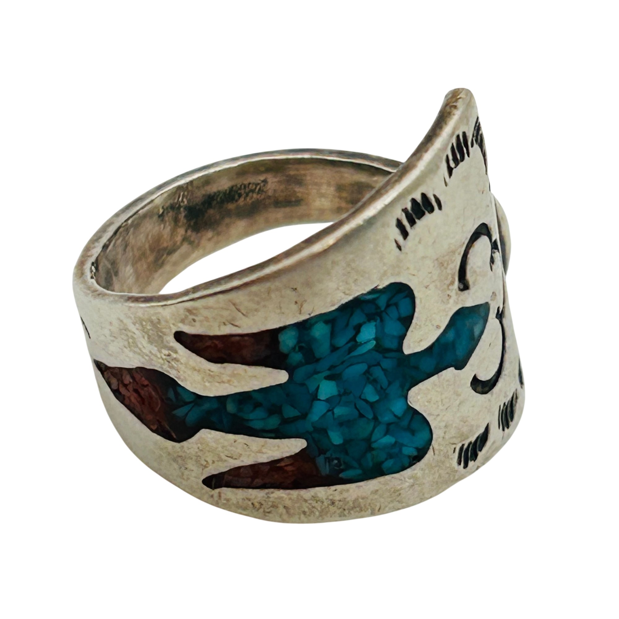 Navajo Sterling Thunderbird Ring Sz 5.5