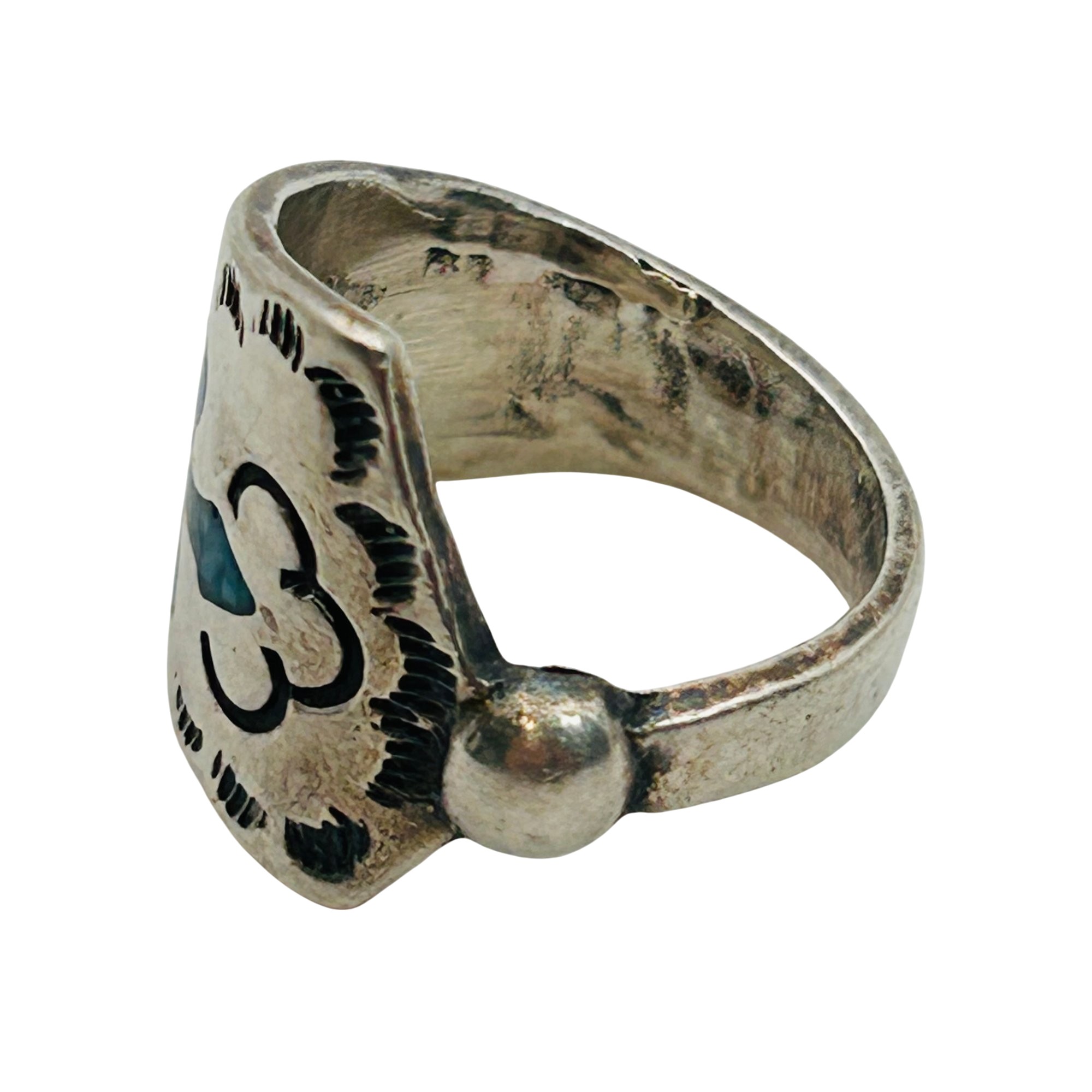Navajo Sterling Thunderbird Ring Sz 5.5
